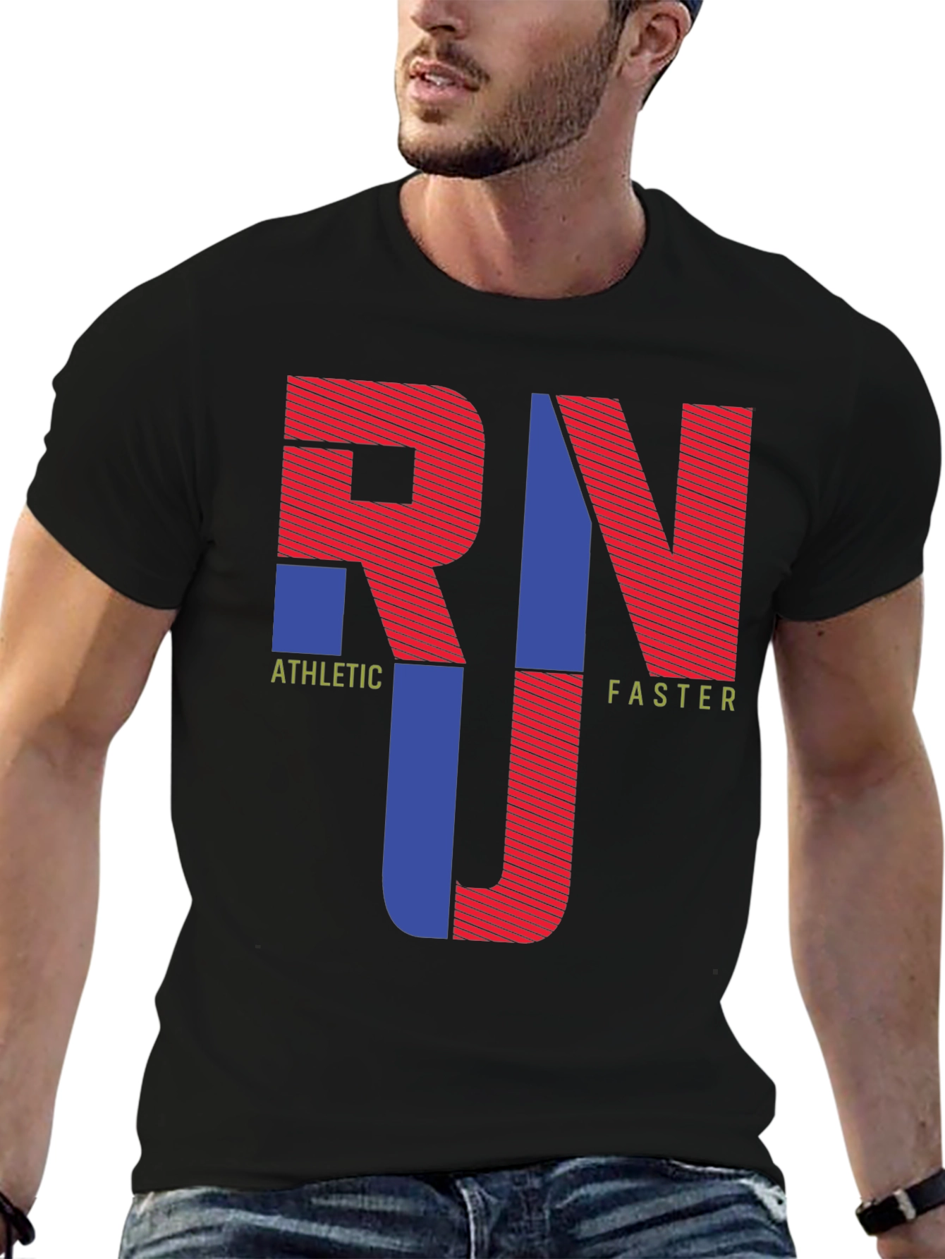 Athletic Faster Graphic Print T-Shirt