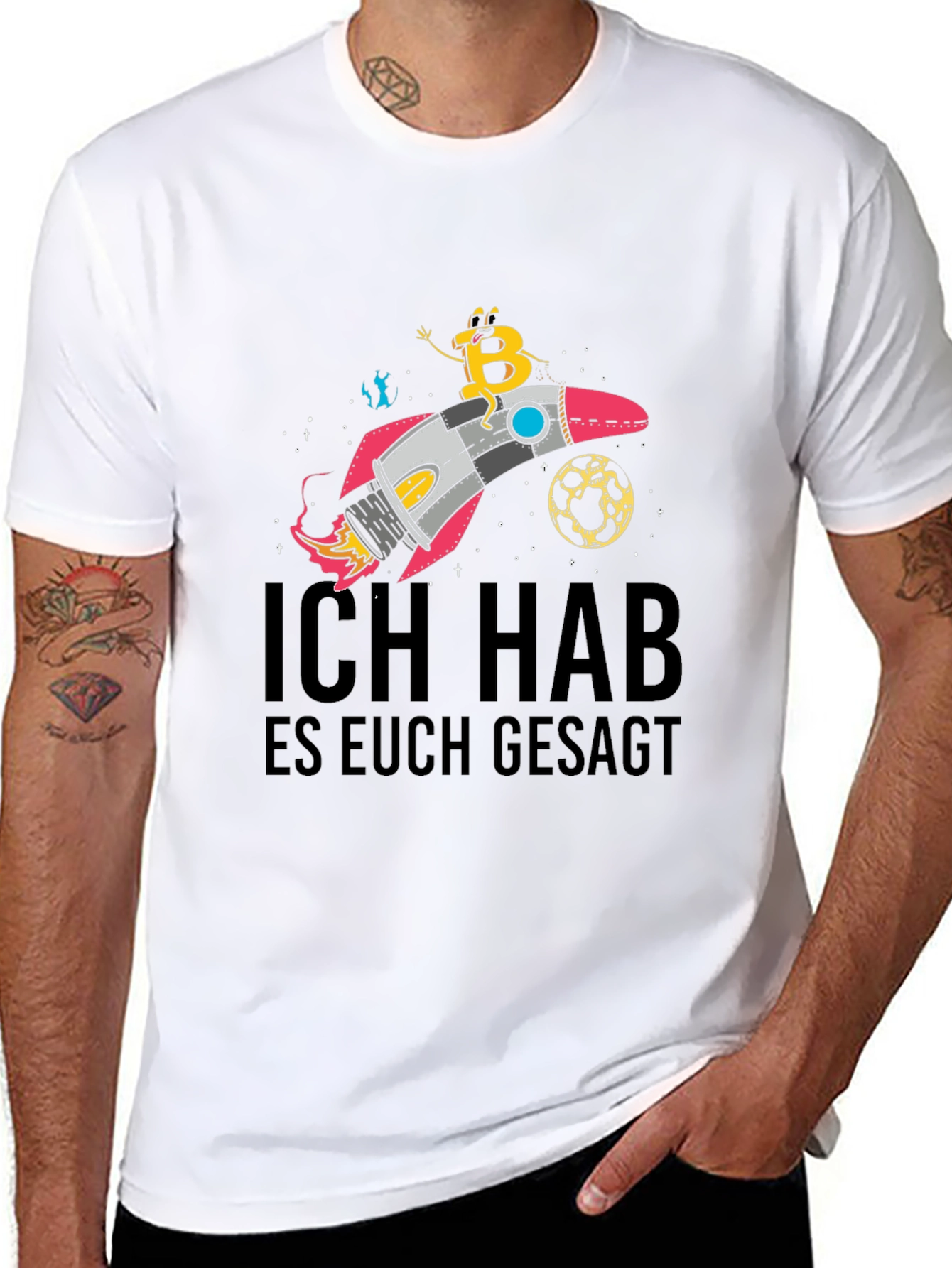 Bitcoin Rocket T-Shirt - Ich Hab Es Euch Gesagt