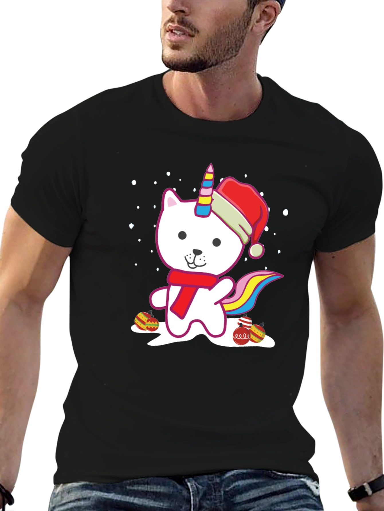 Christmas Cat Unicorn T-Shirt