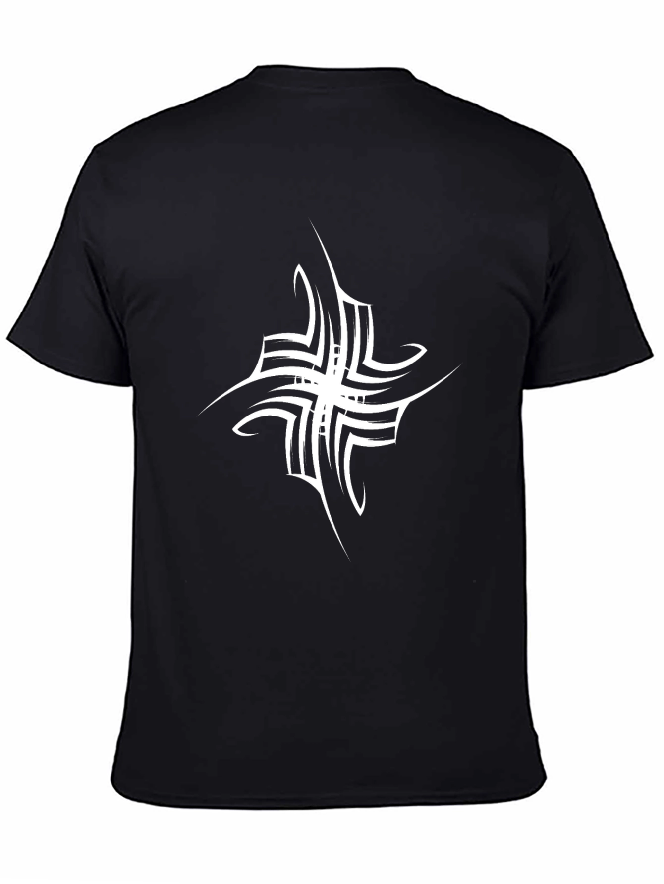 Modern Tribal Graphic Black T-Shirt