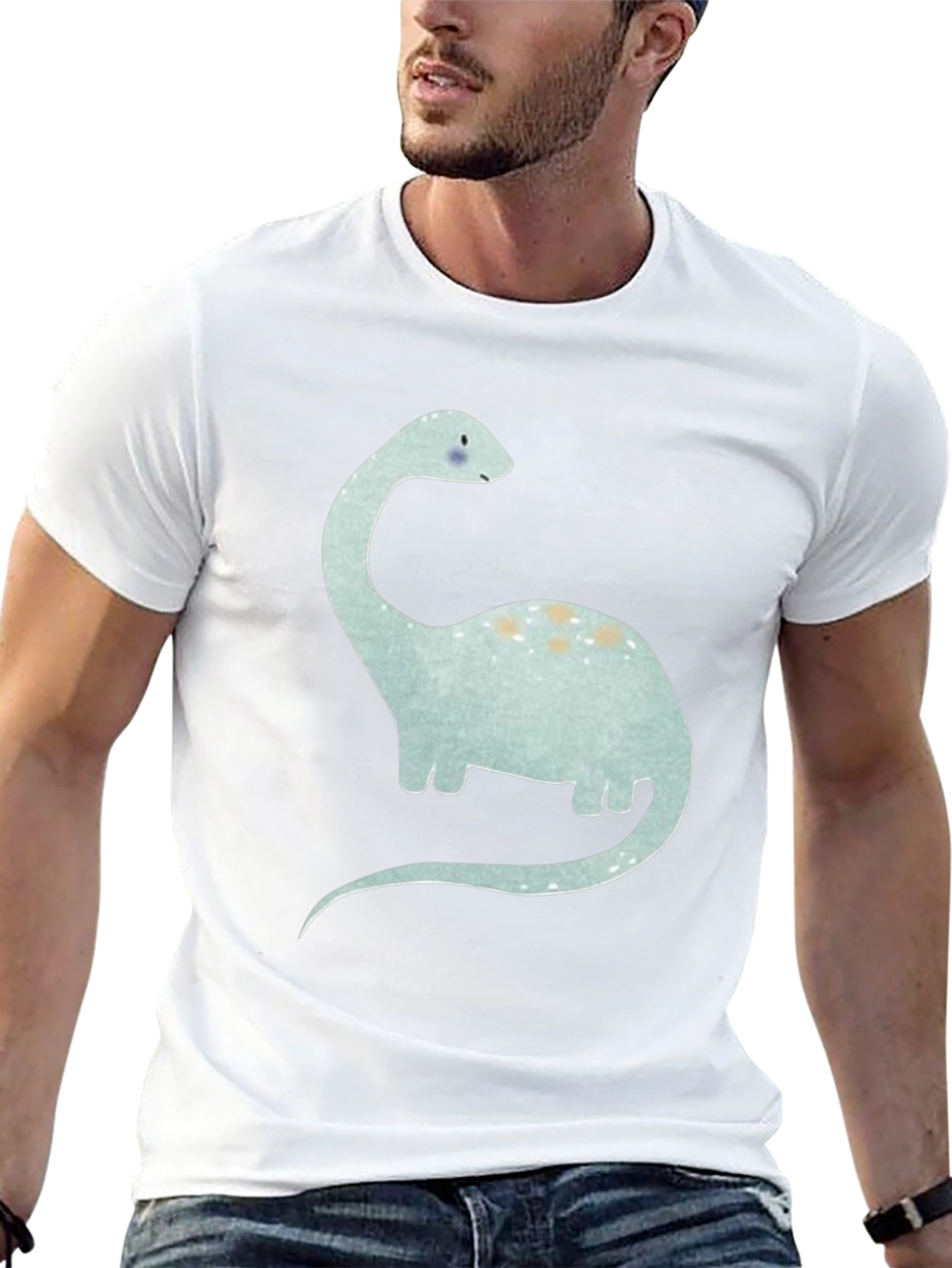 Dinosaur Graphic Tee - Cute Cartoon Brontosaurus