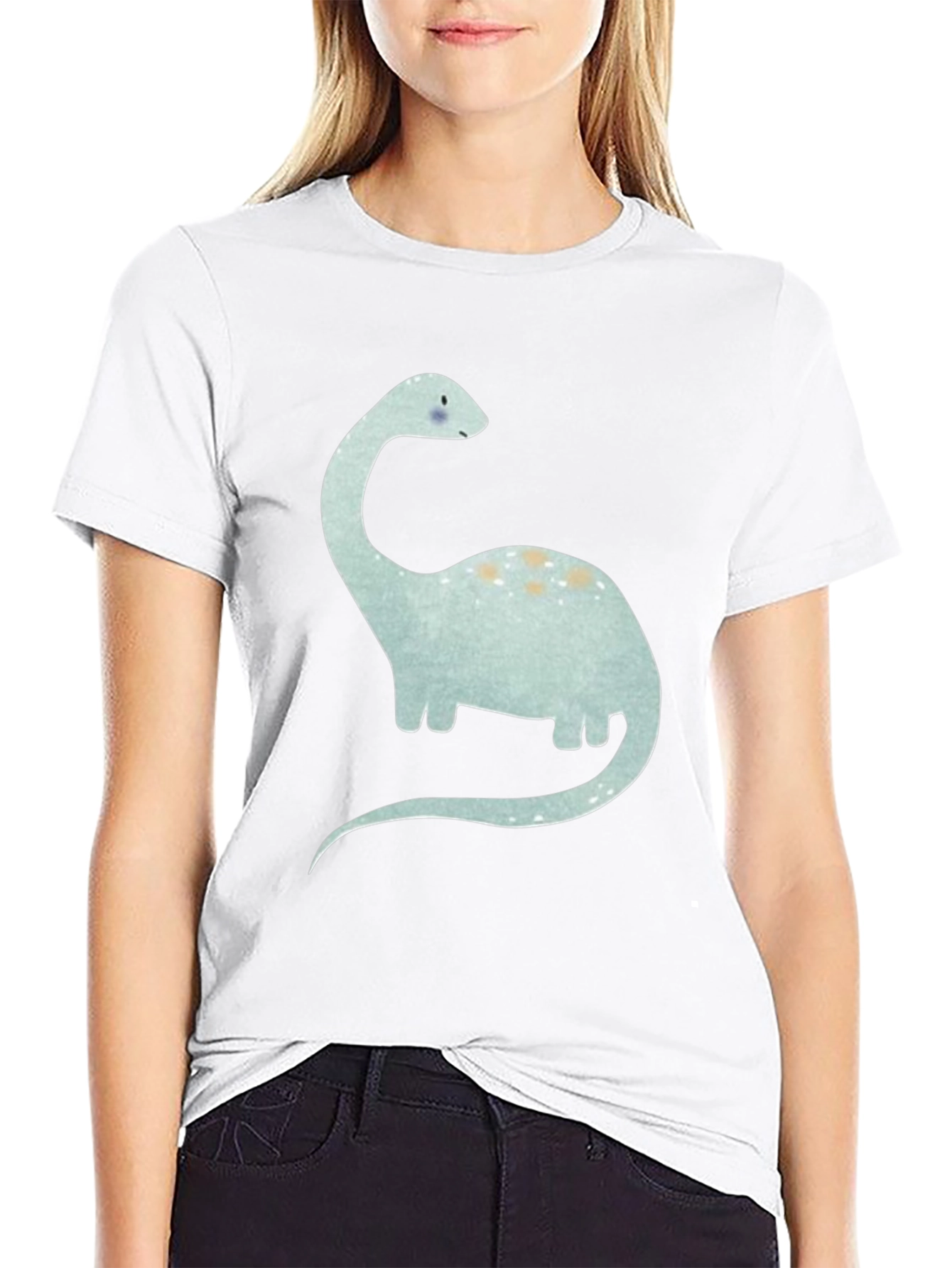 Dinosaur Graphic Tee - Cute Cartoon Brontosaurus