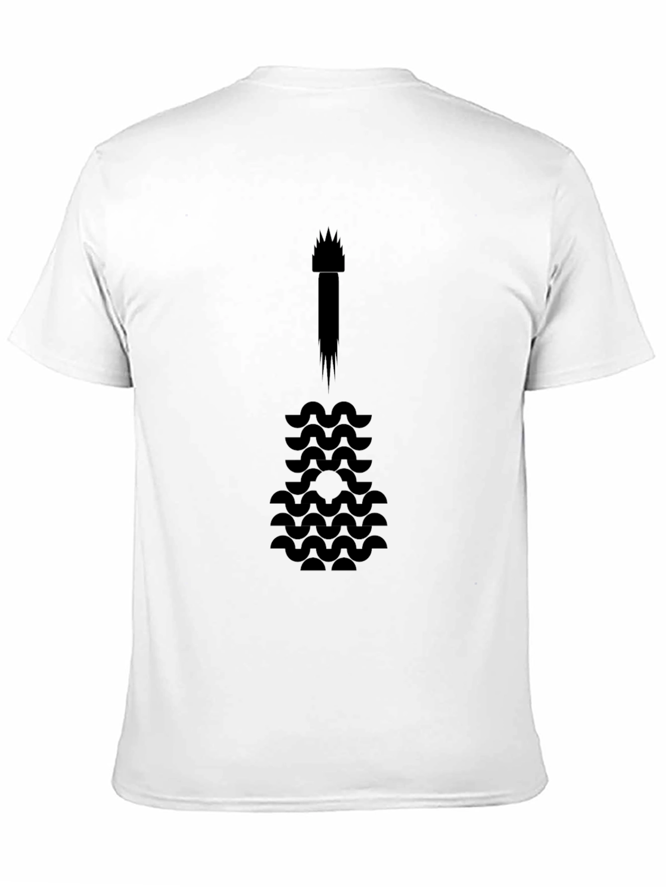 Abstract Guitar Graphic Tee - Black Cotton Blend