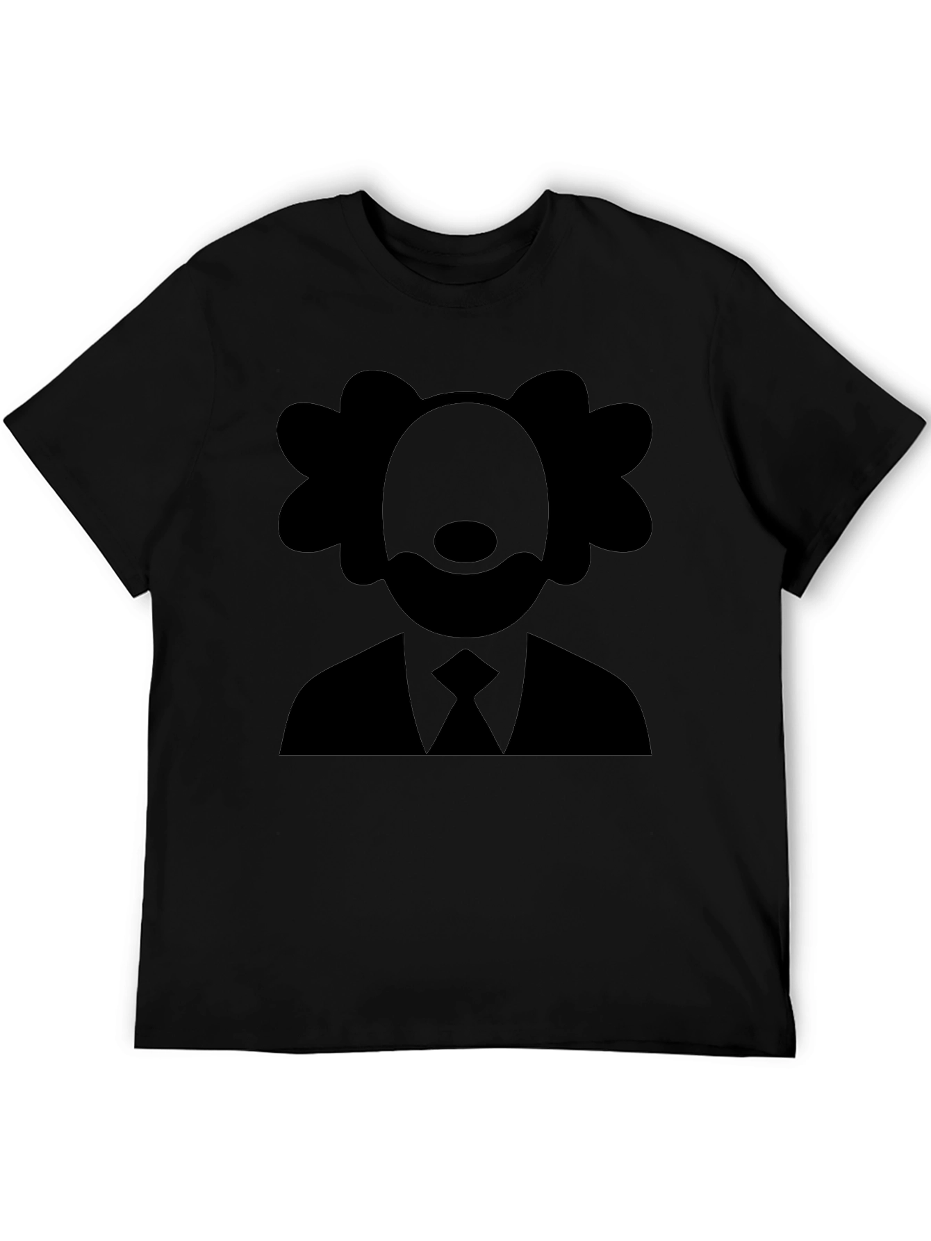 Clown Silhouette Graphic Tee - Black