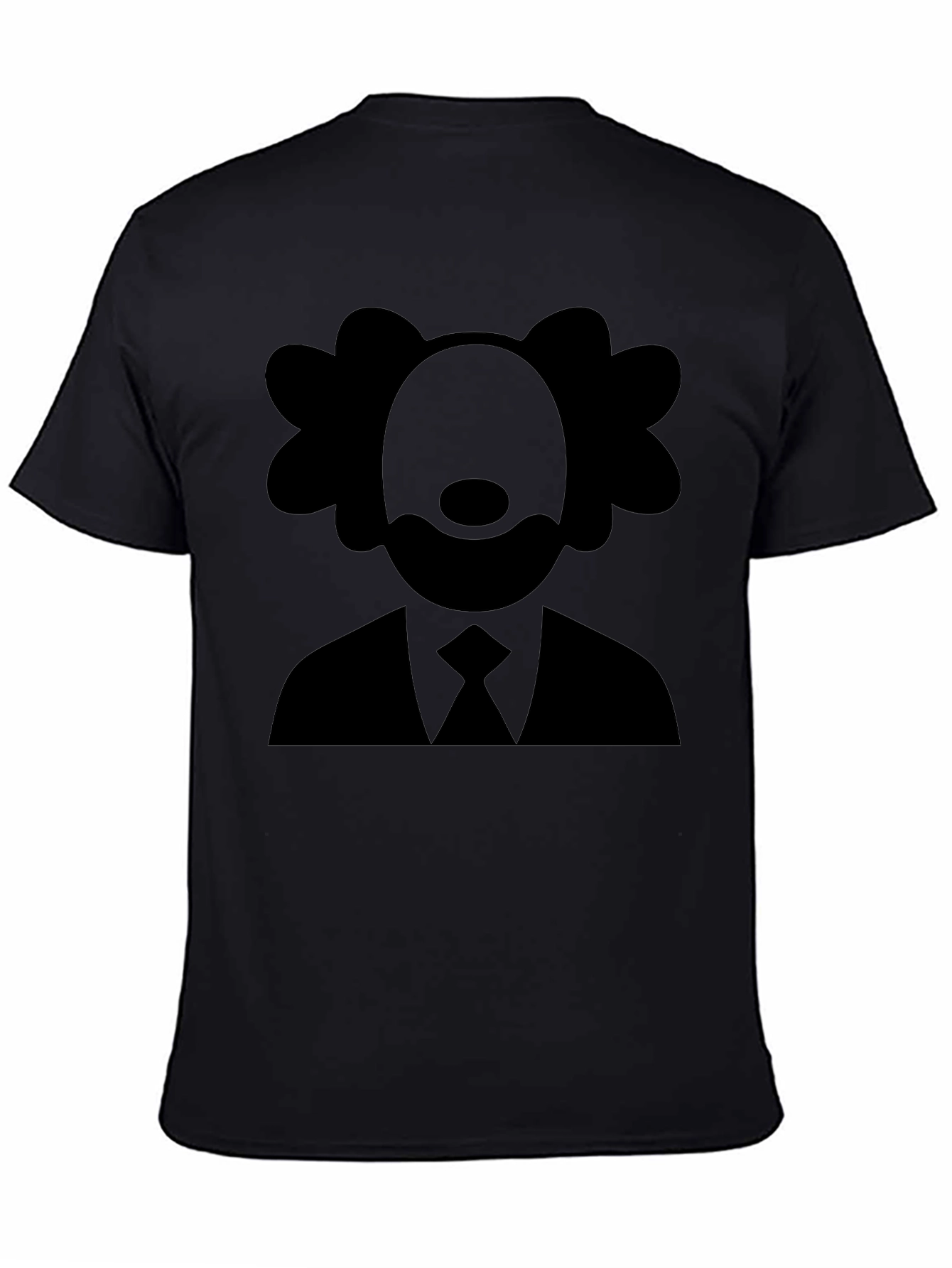 Clown Silhouette Graphic Tee - Black