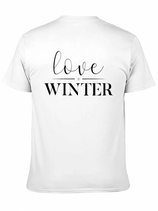 Love Winter Black Cotton Tee