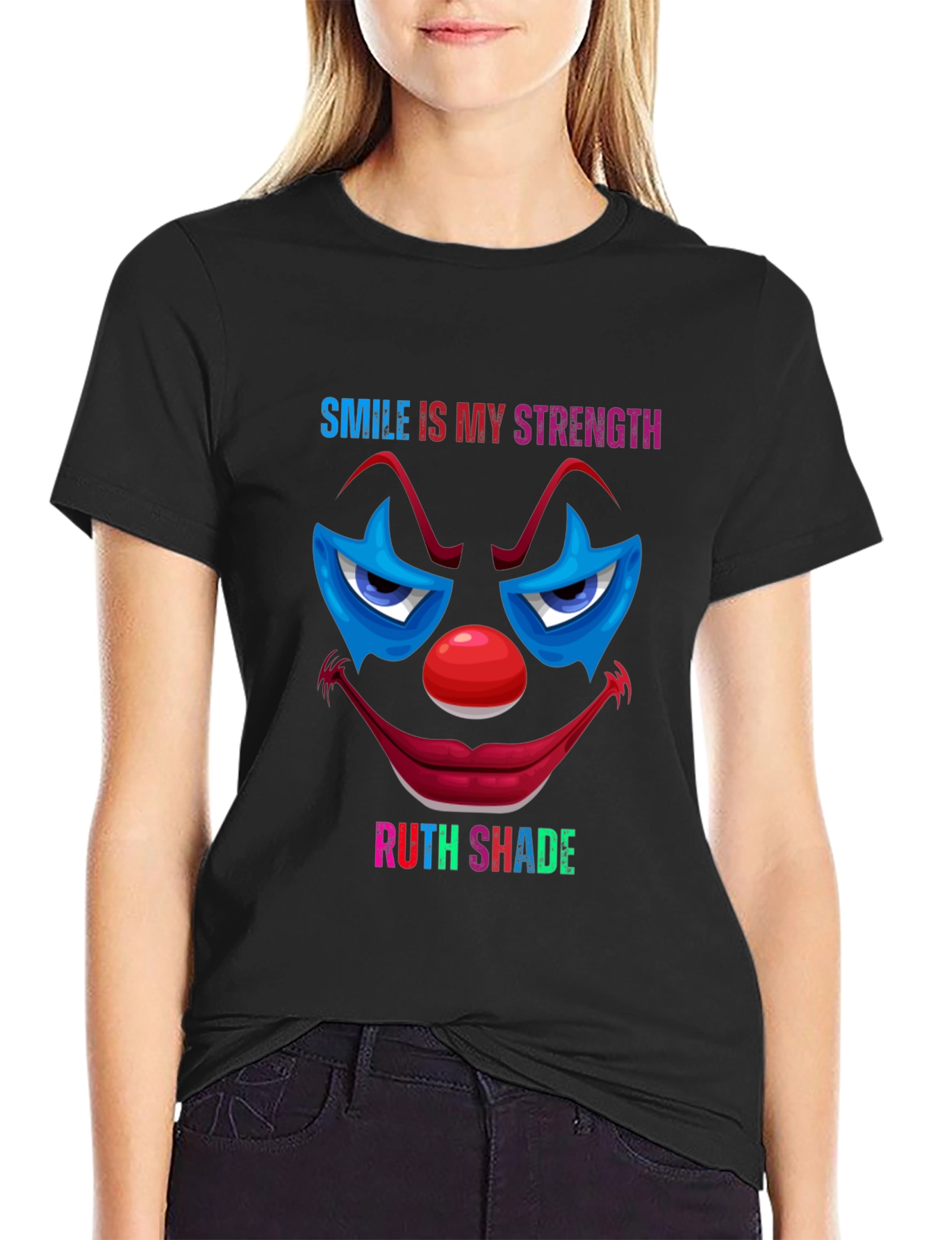 Smile Is My Strength Clown Graphic T-Shirt
