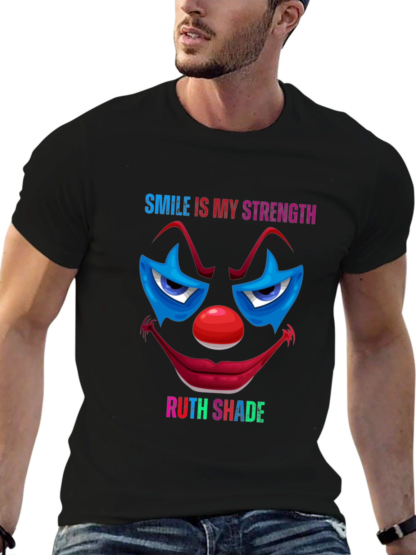 Smile Is My Strength Clown Graphic T-Shirt