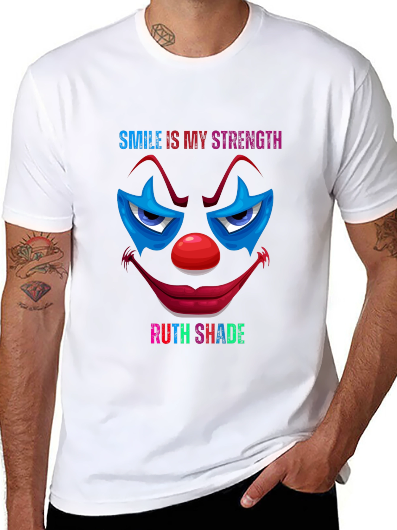 Smile Is My Strength Clown Graphic T-Shirt