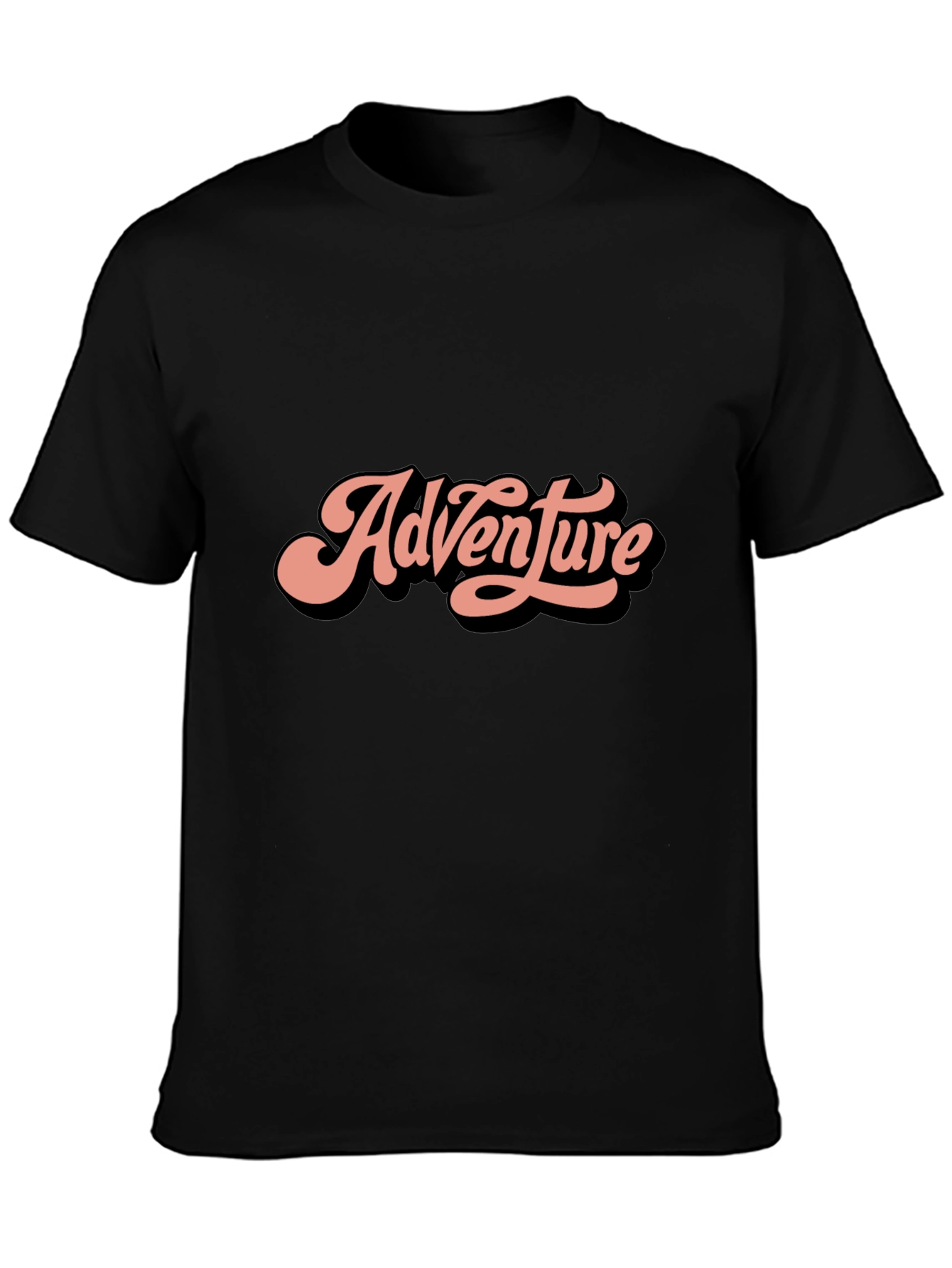 Adventure Tee: Retro Style Black T-Shirt
