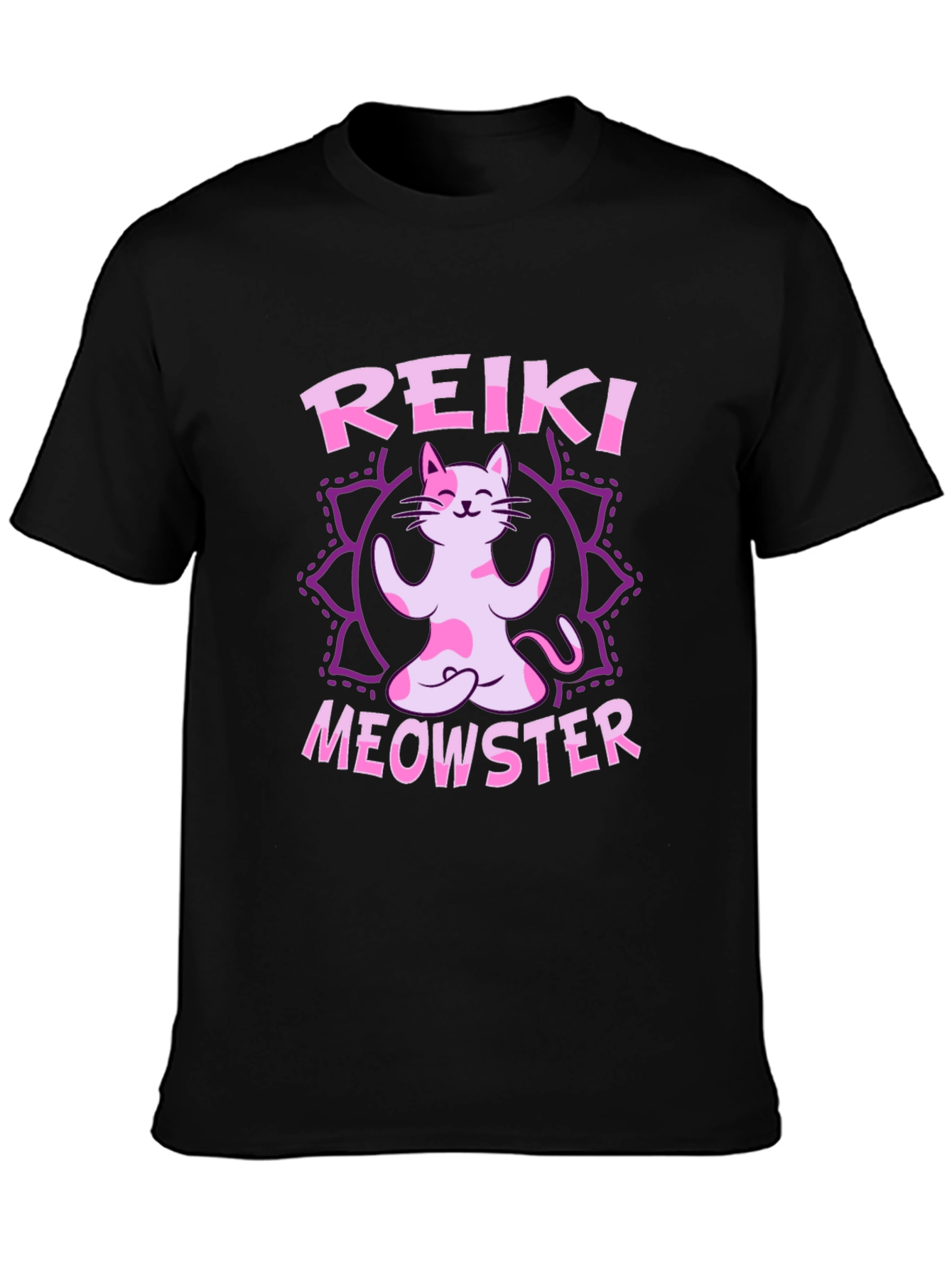 Reiki Meowster Cat Yoga T-Shirt