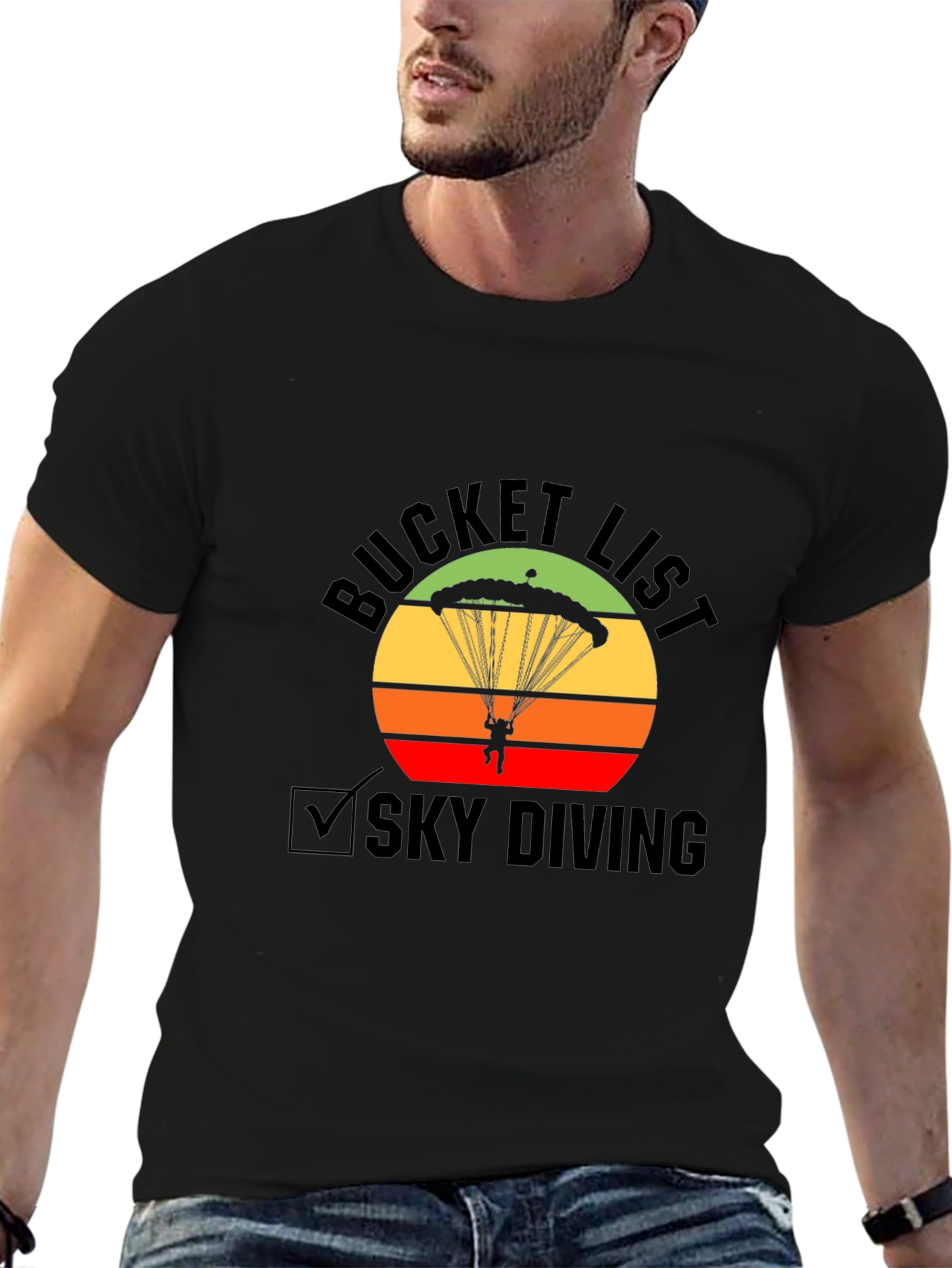 Skydiving Bucket List Graphic Tee