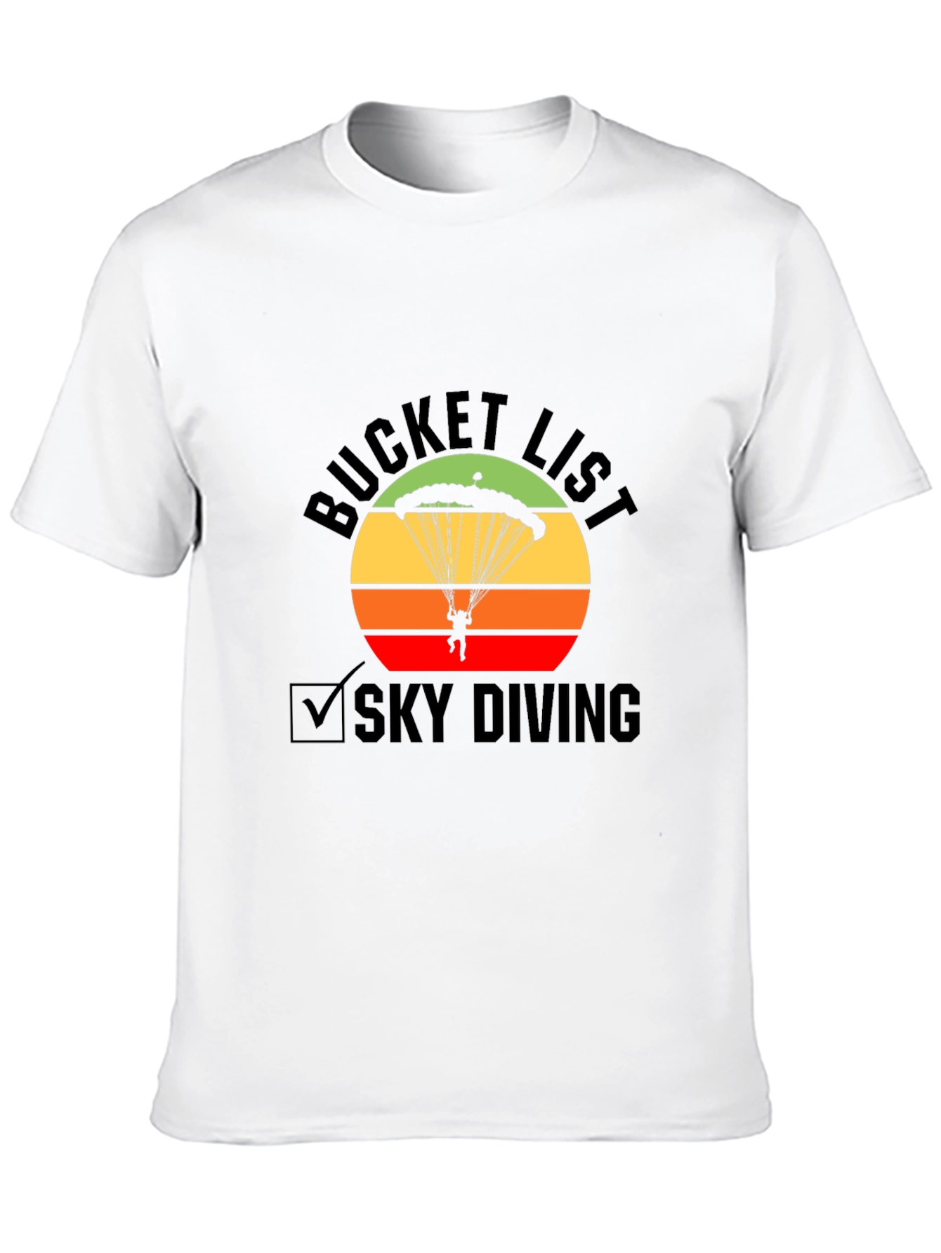 Skydiving Bucket List Graphic Tee