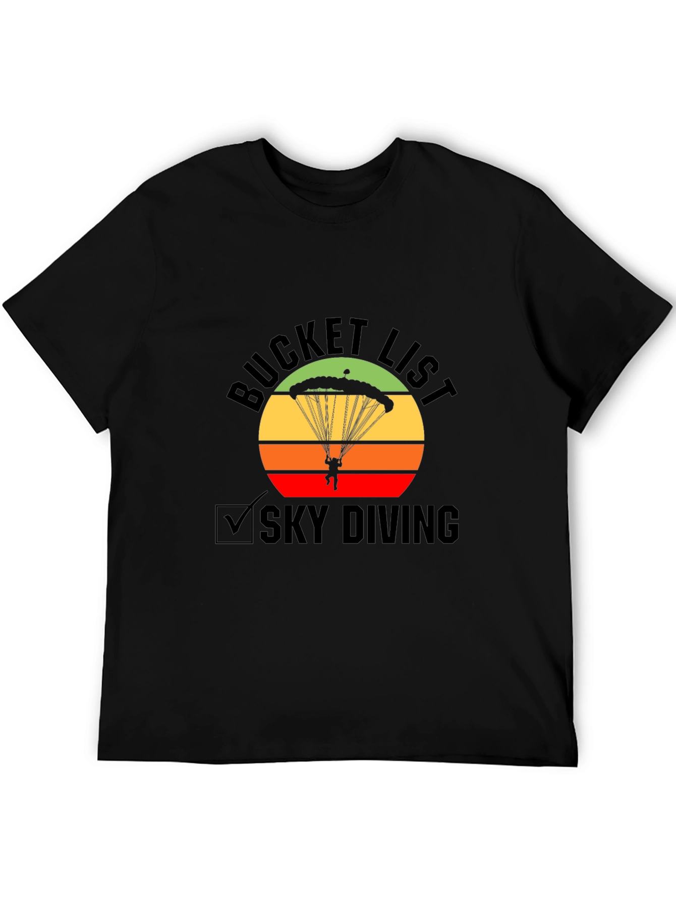 Skydiving Bucket List Graphic Tee