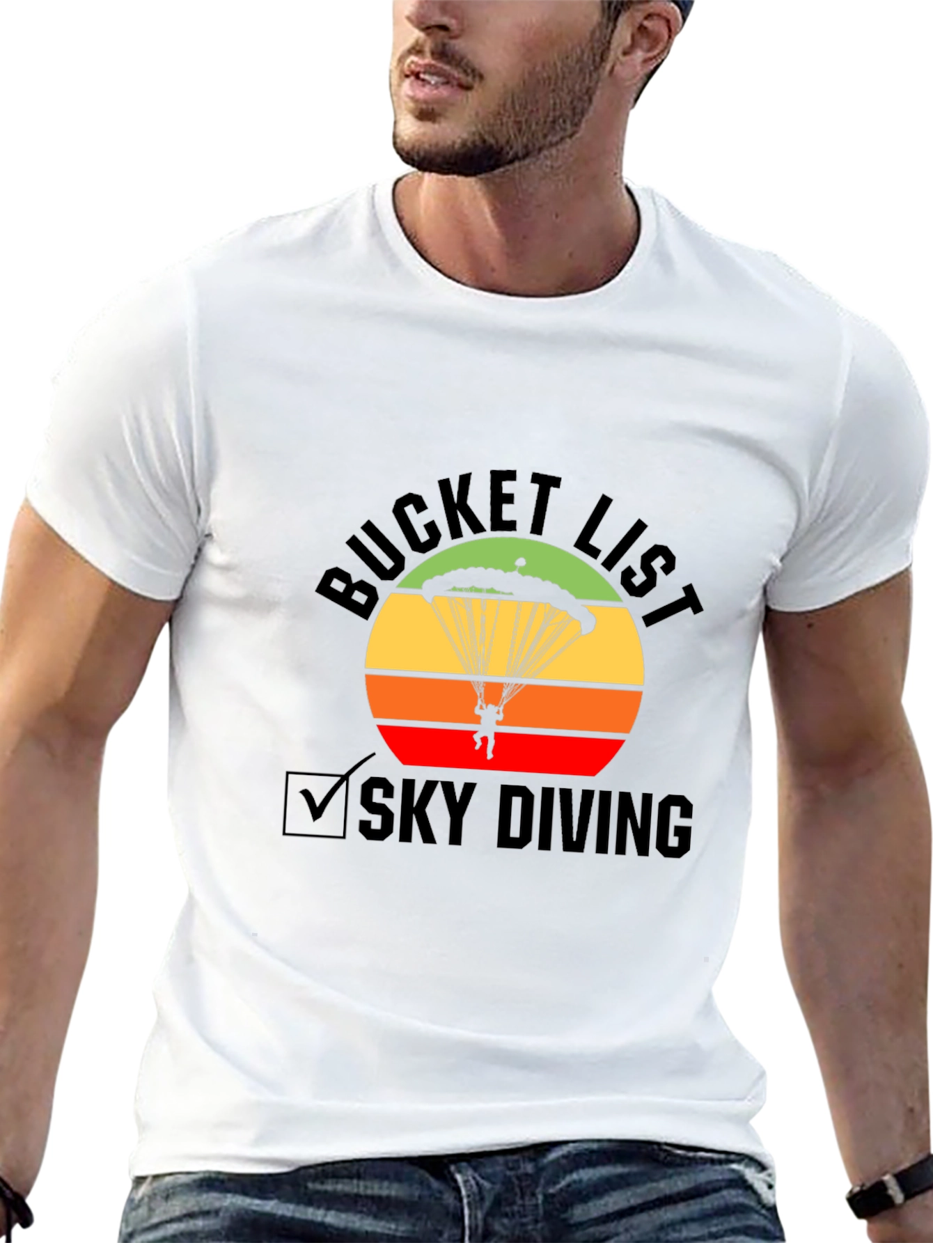 Skydiving Bucket List Graphic Tee