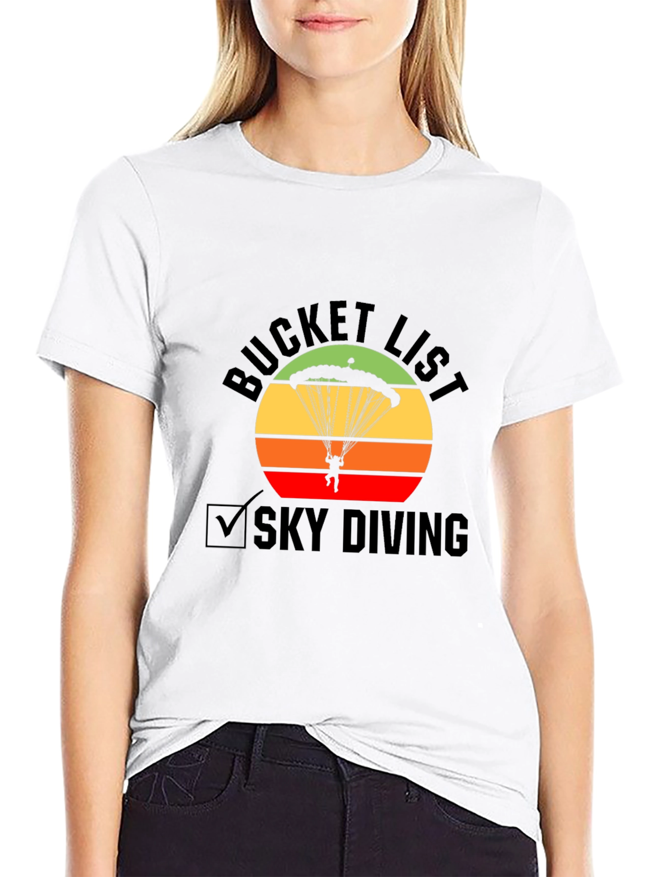 Skydiving Bucket List Graphic Tee