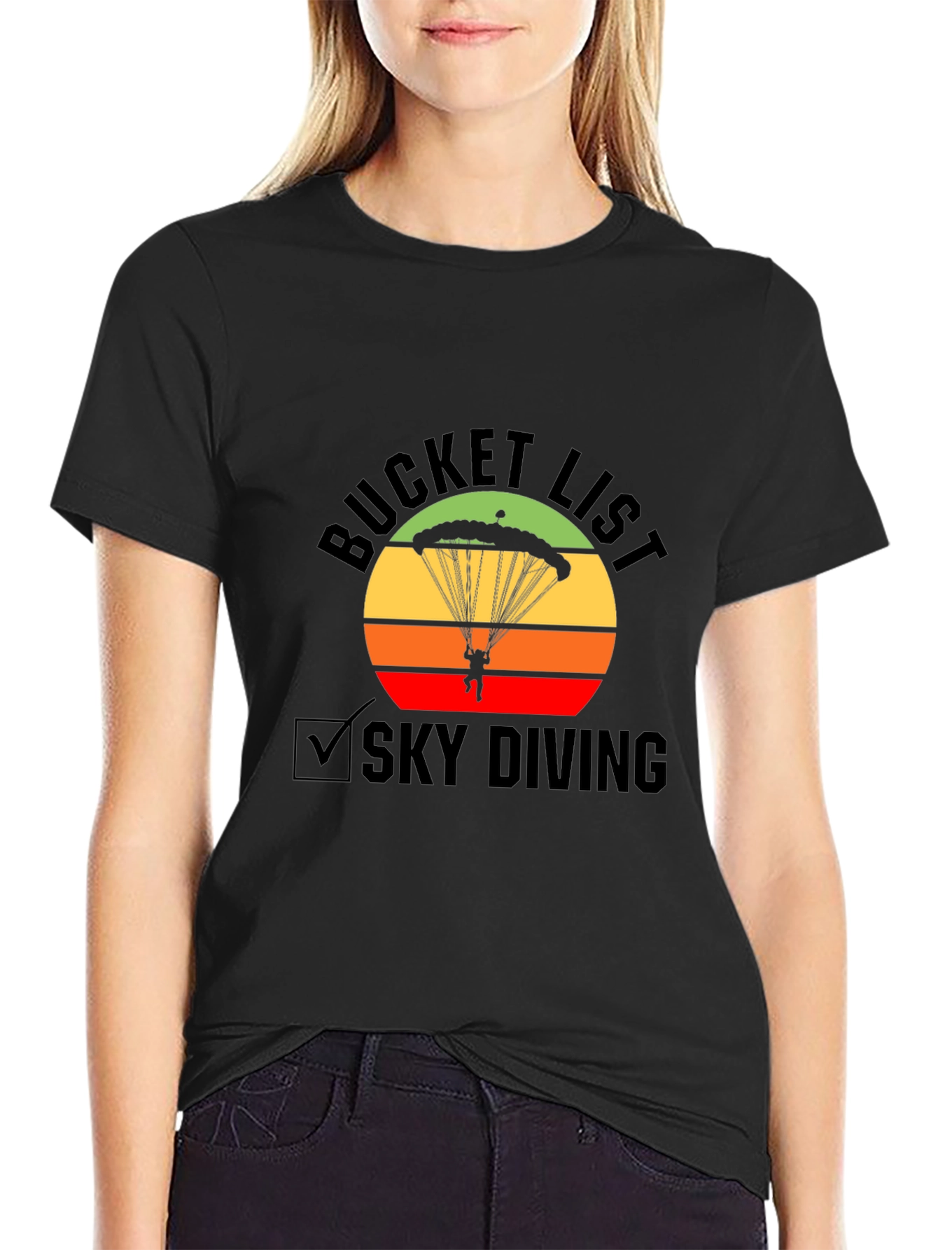 Skydiving Bucket List Graphic Tee