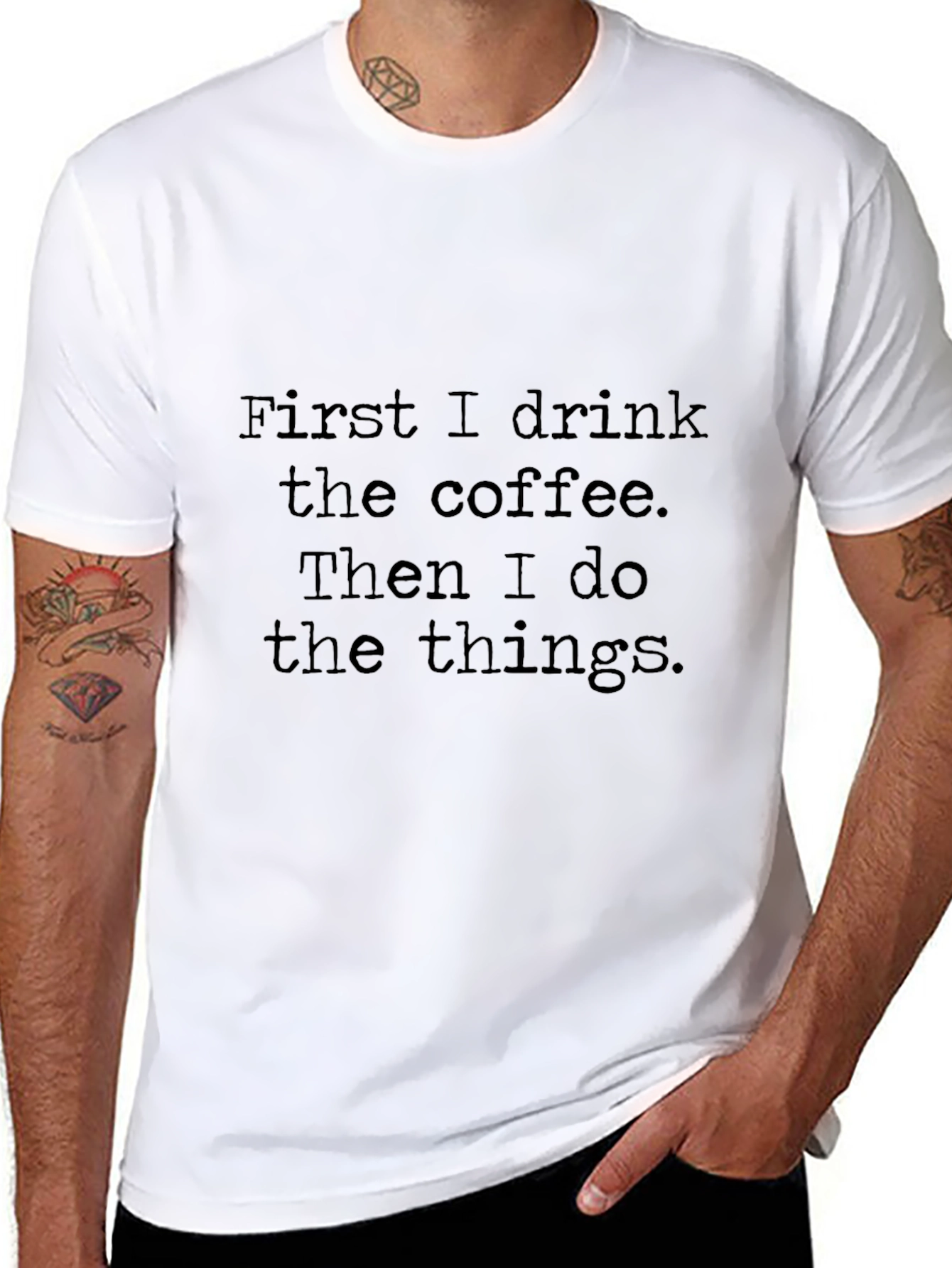 Coffee First T-Shirt - Drink Coffee Do Things Tee