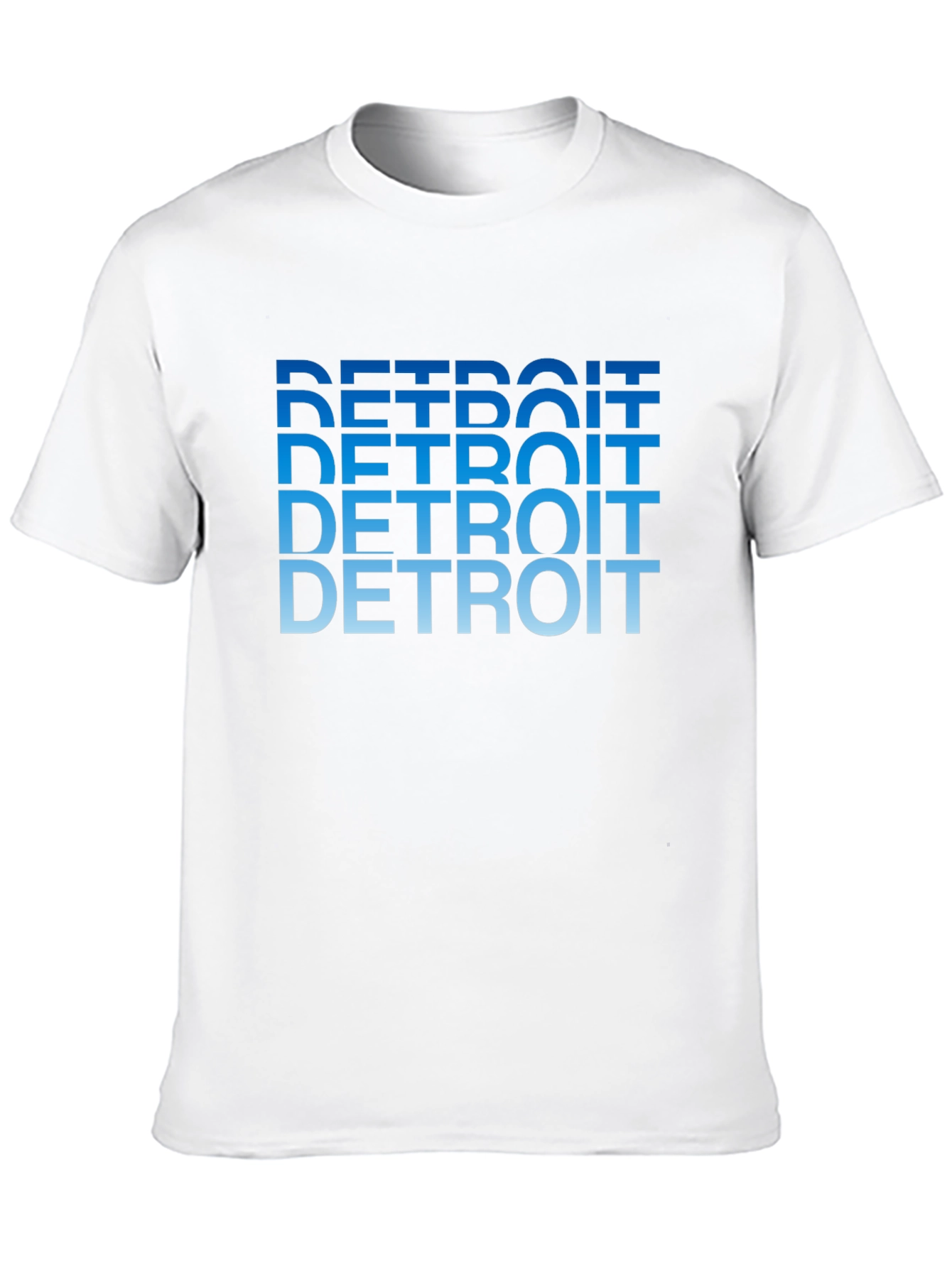 Detroit Text Gradient Black Tee
