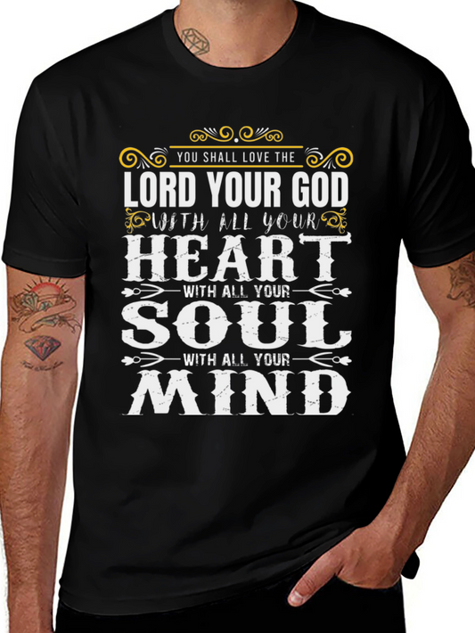 Love The Lord Graphic Tee - Christian Inspired Black T-Shirt