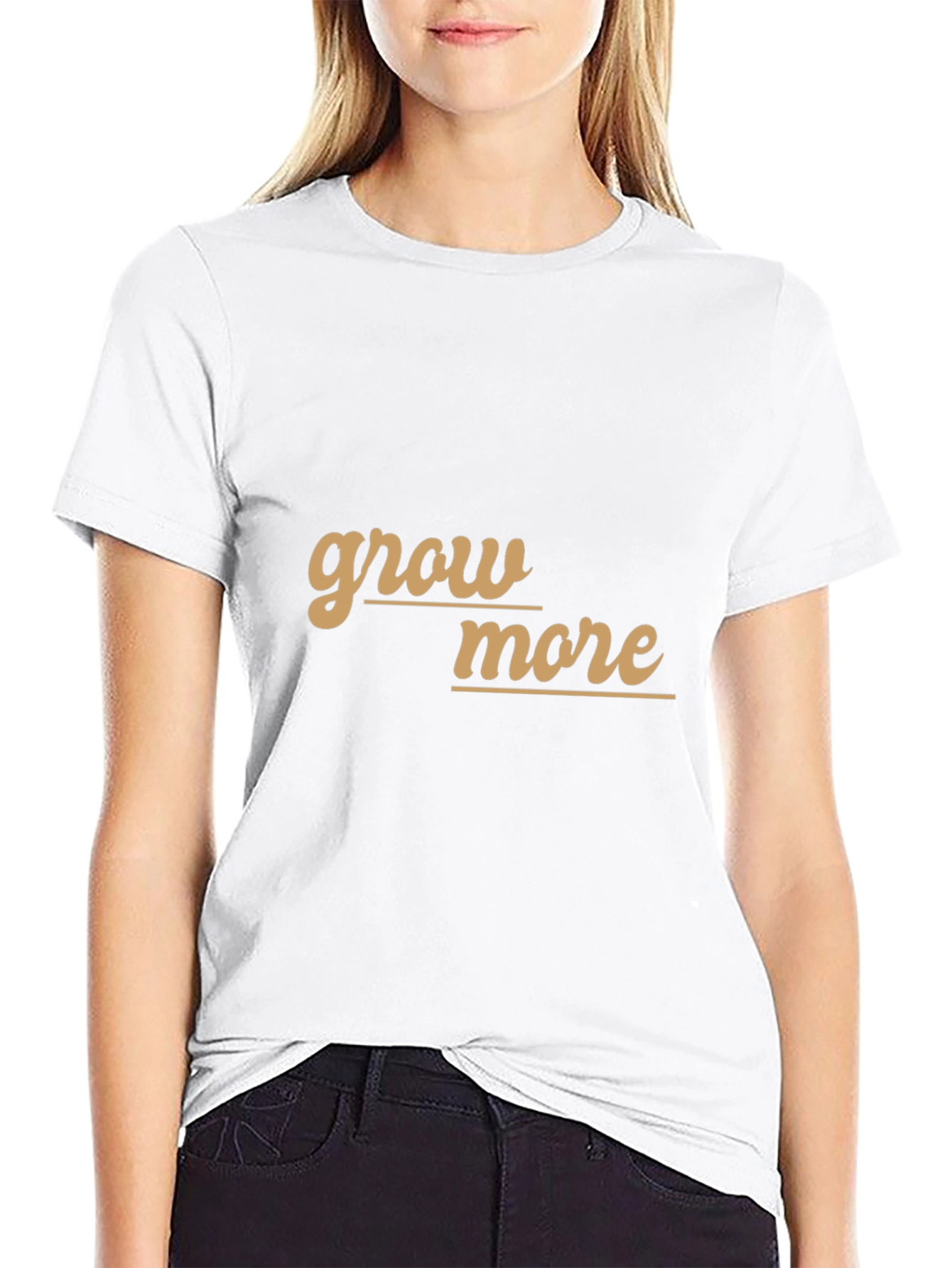 Grow More Black T-Shirt - Inspiring Graphic Tee
