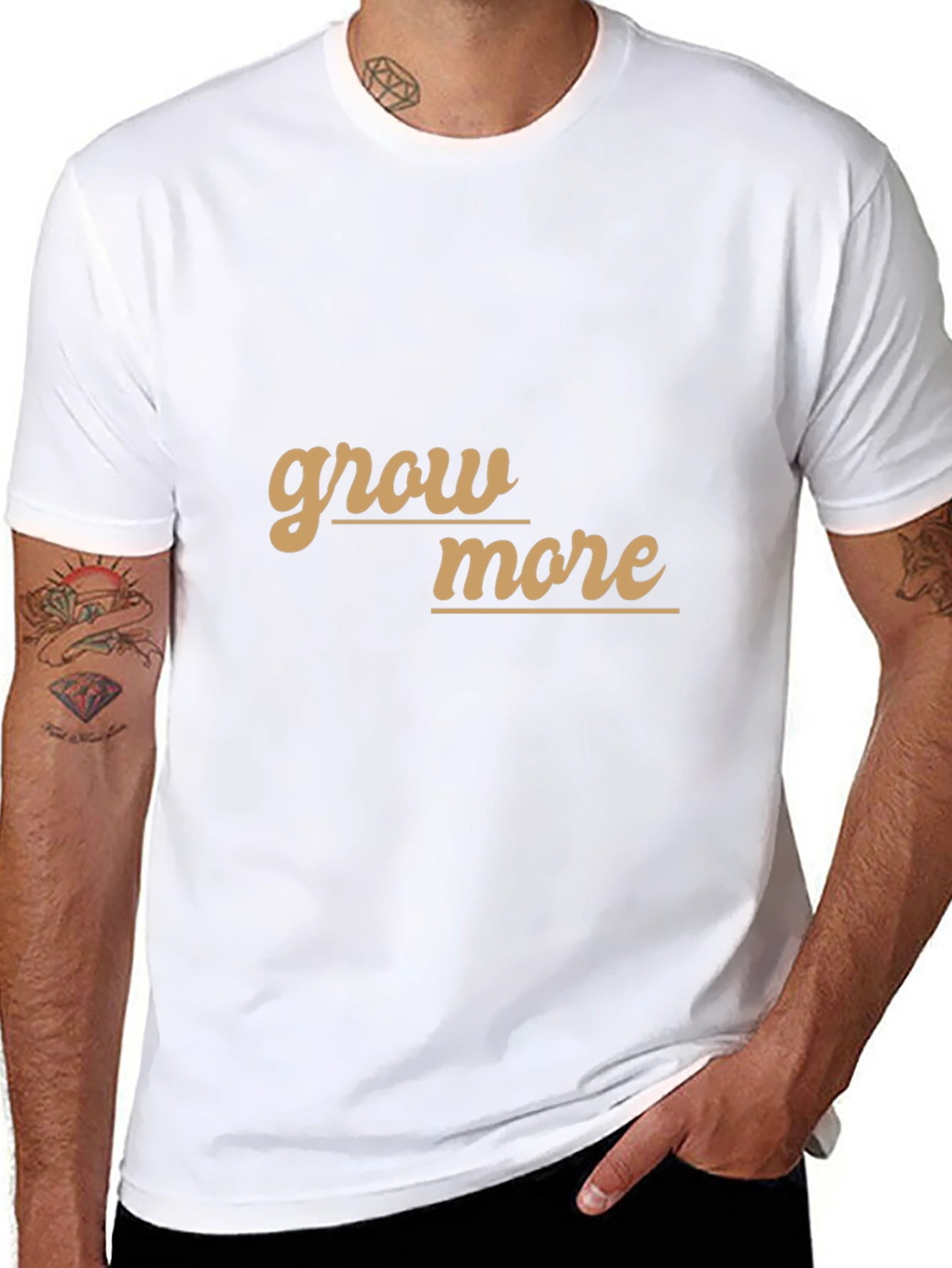Grow More Black T-Shirt - Inspiring Graphic Tee