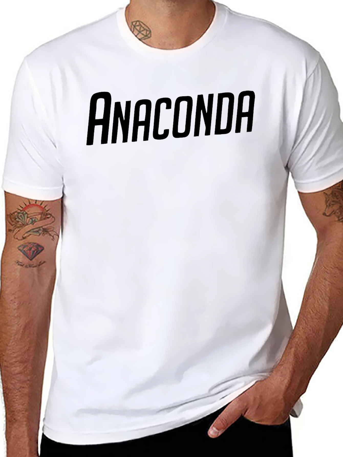 Anaconda Graphic Print T-Shirt - Mens Black Tee