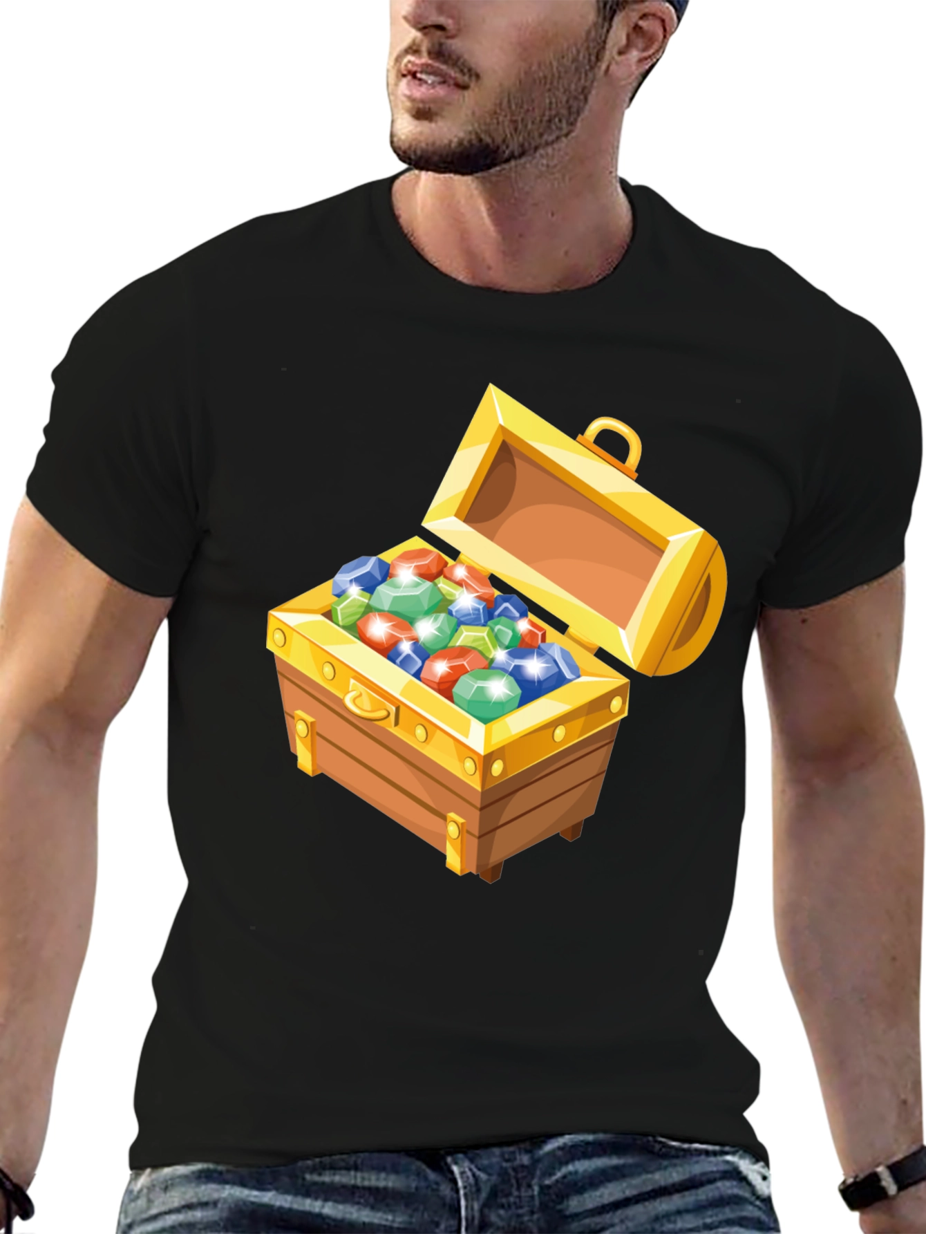 Treasure Chest T-Shirt: Gem-Filled Graphic Tee