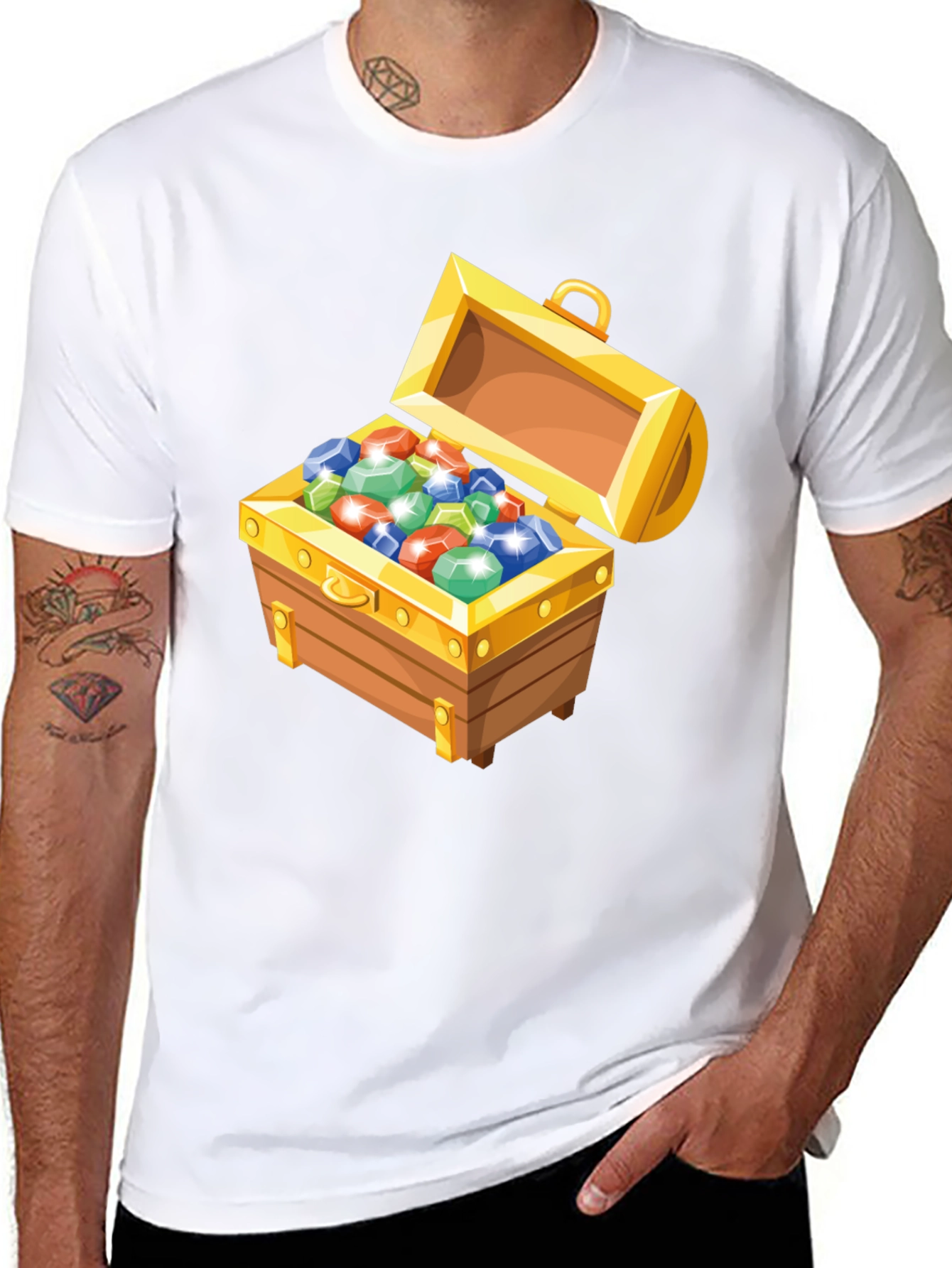 Treasure Chest T-Shirt: Gem-Filled Graphic Tee