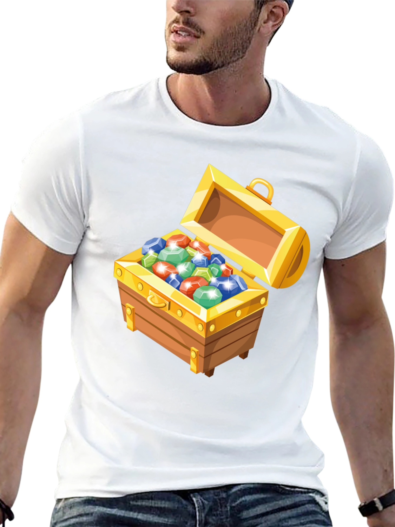 Treasure Chest T-Shirt: Gem-Filled Graphic Tee