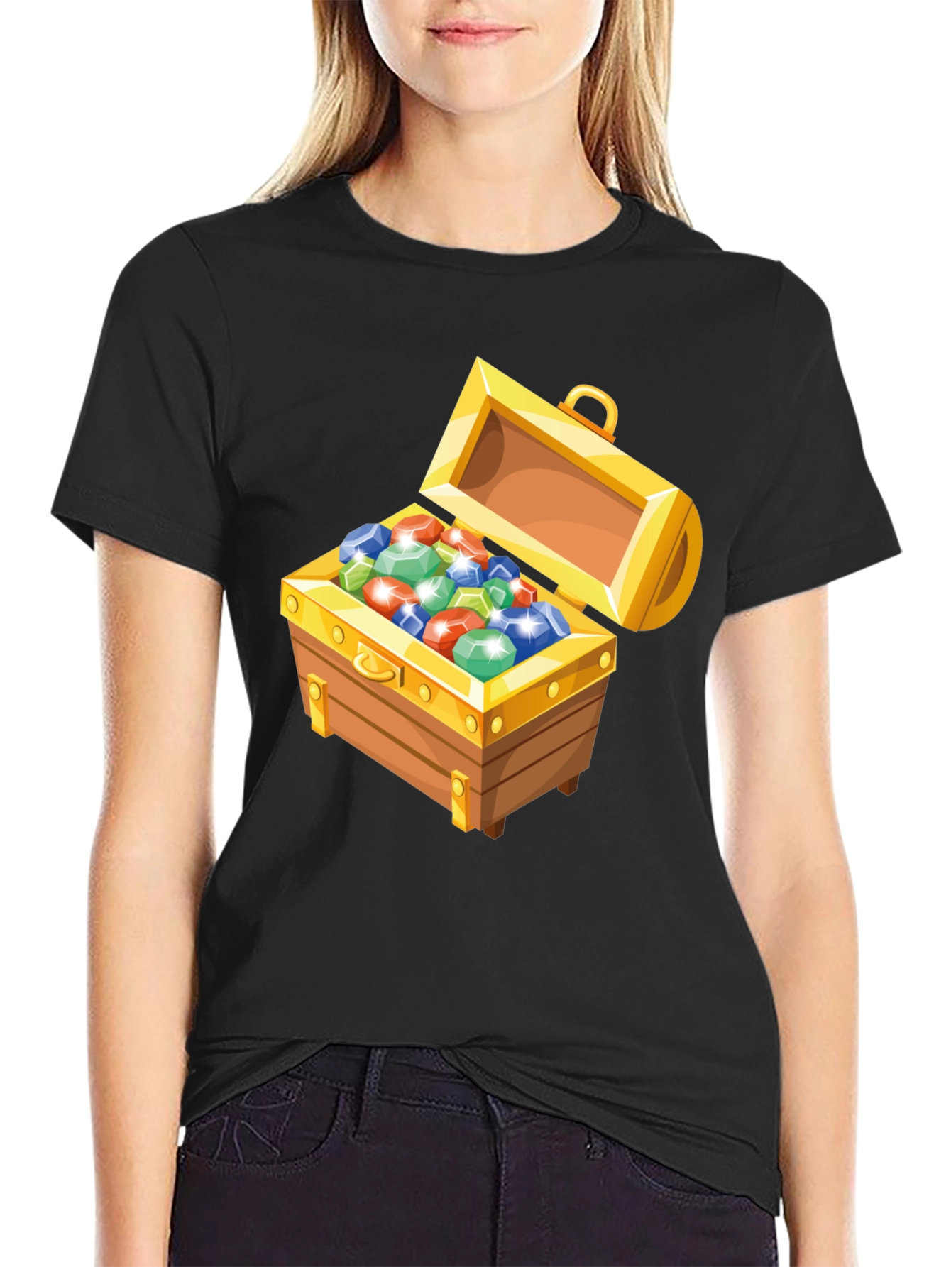 Treasure Chest T-Shirt: Gem-Filled Graphic Tee