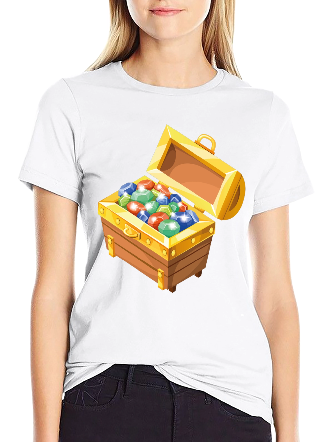 Treasure Chest T-Shirt: Gem-Filled Graphic Tee