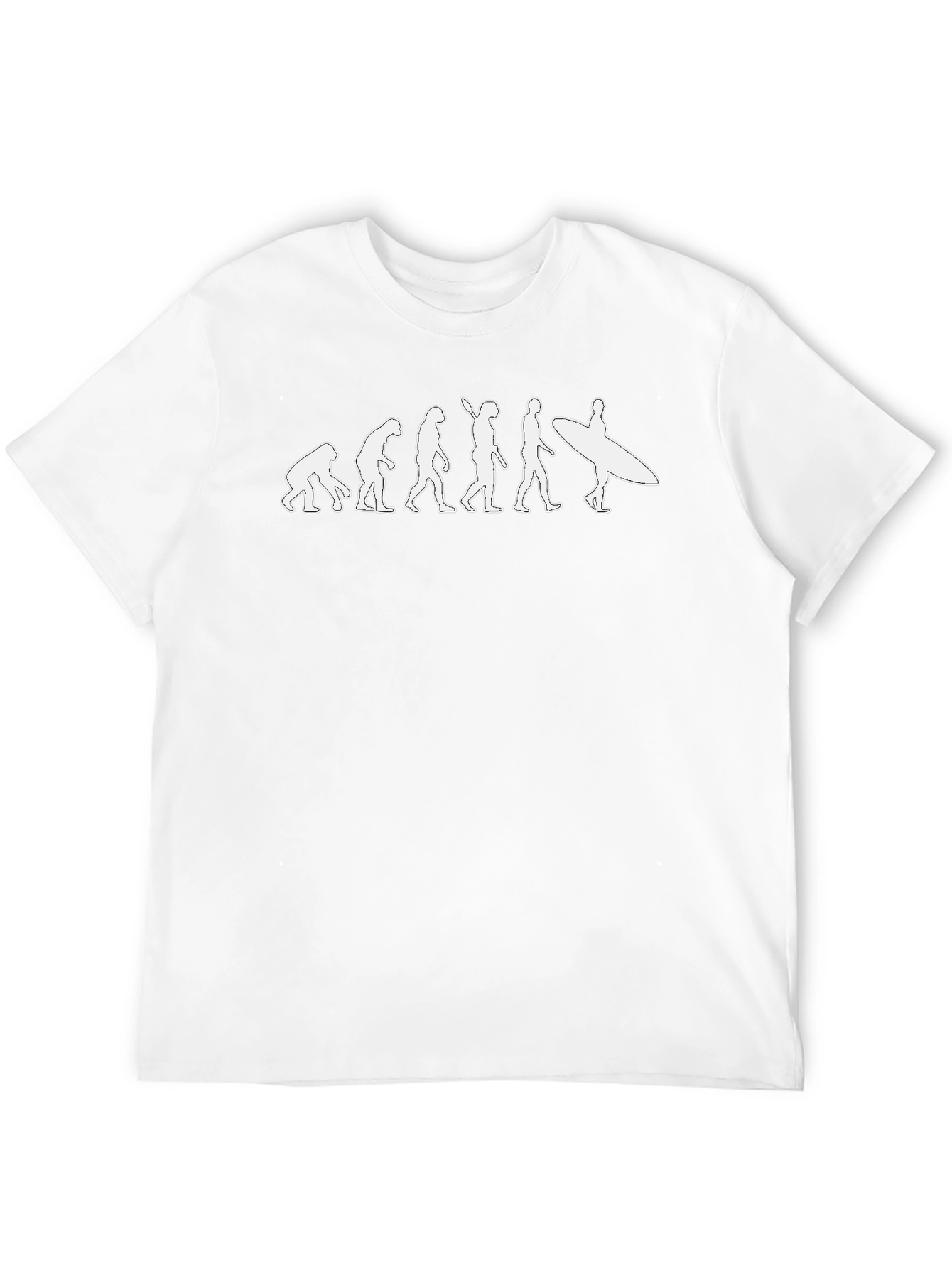Evolution of Surfing Graphic T-Shirt - Black Cotton Tee