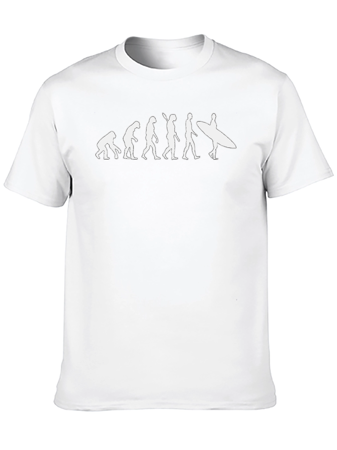 Evolution of Surfing Graphic T-Shirt - Black Cotton Tee