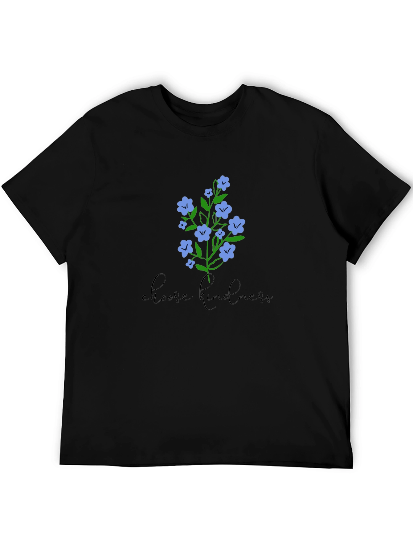 Choose Kindness Floral Graphic Tee - Black