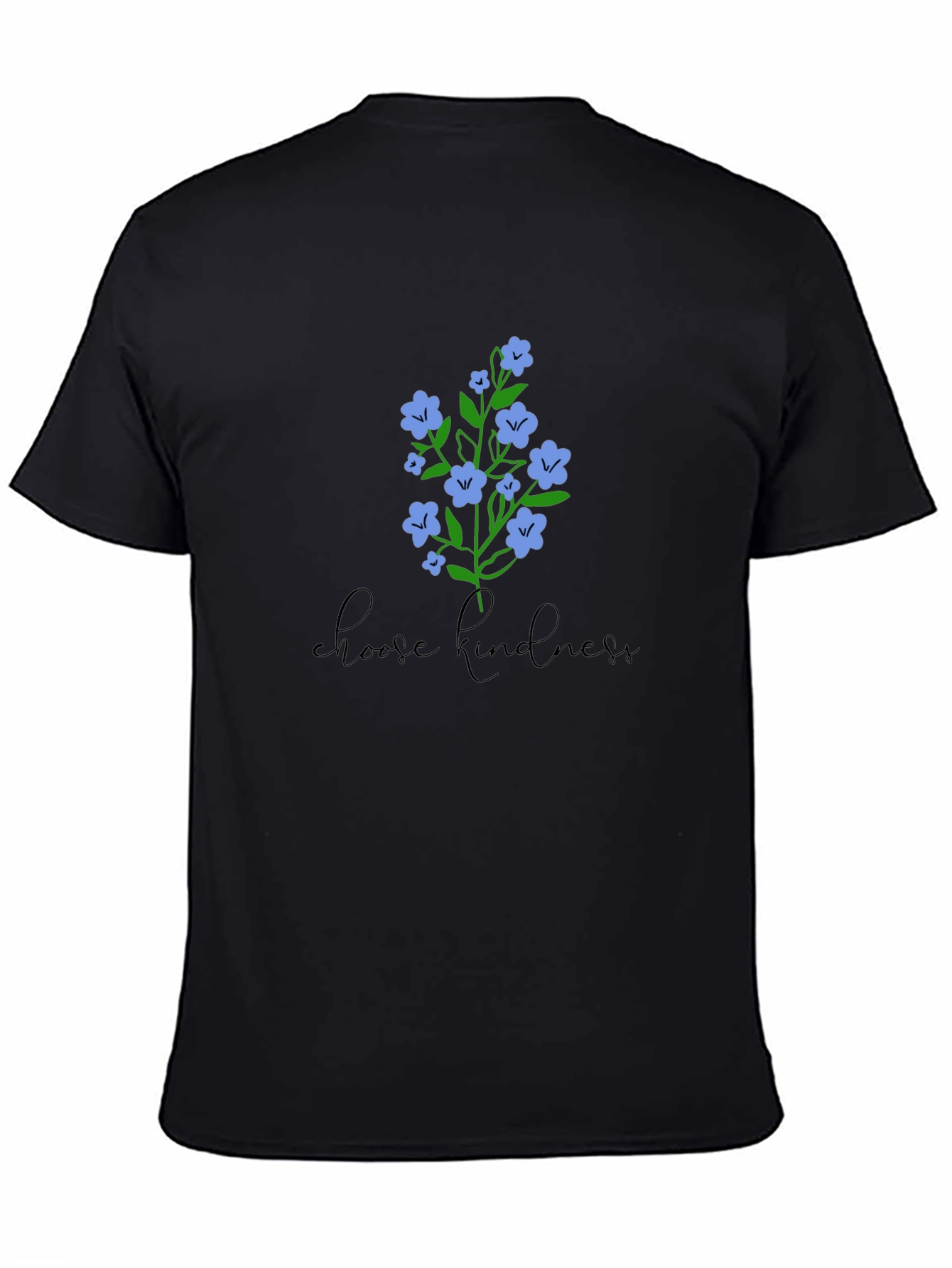 Choose Kindness Floral Graphic Tee - Black