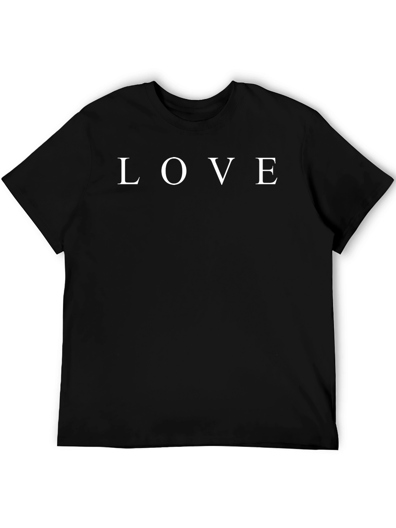 Stylish Black LOVE Graphic Tee - Casual Comfort