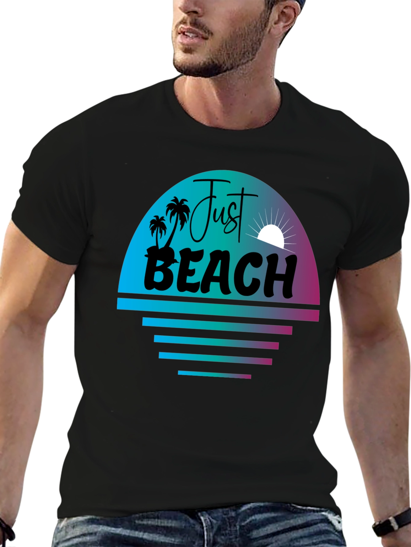 Just Beach Graphic Tee - Summer Vibes