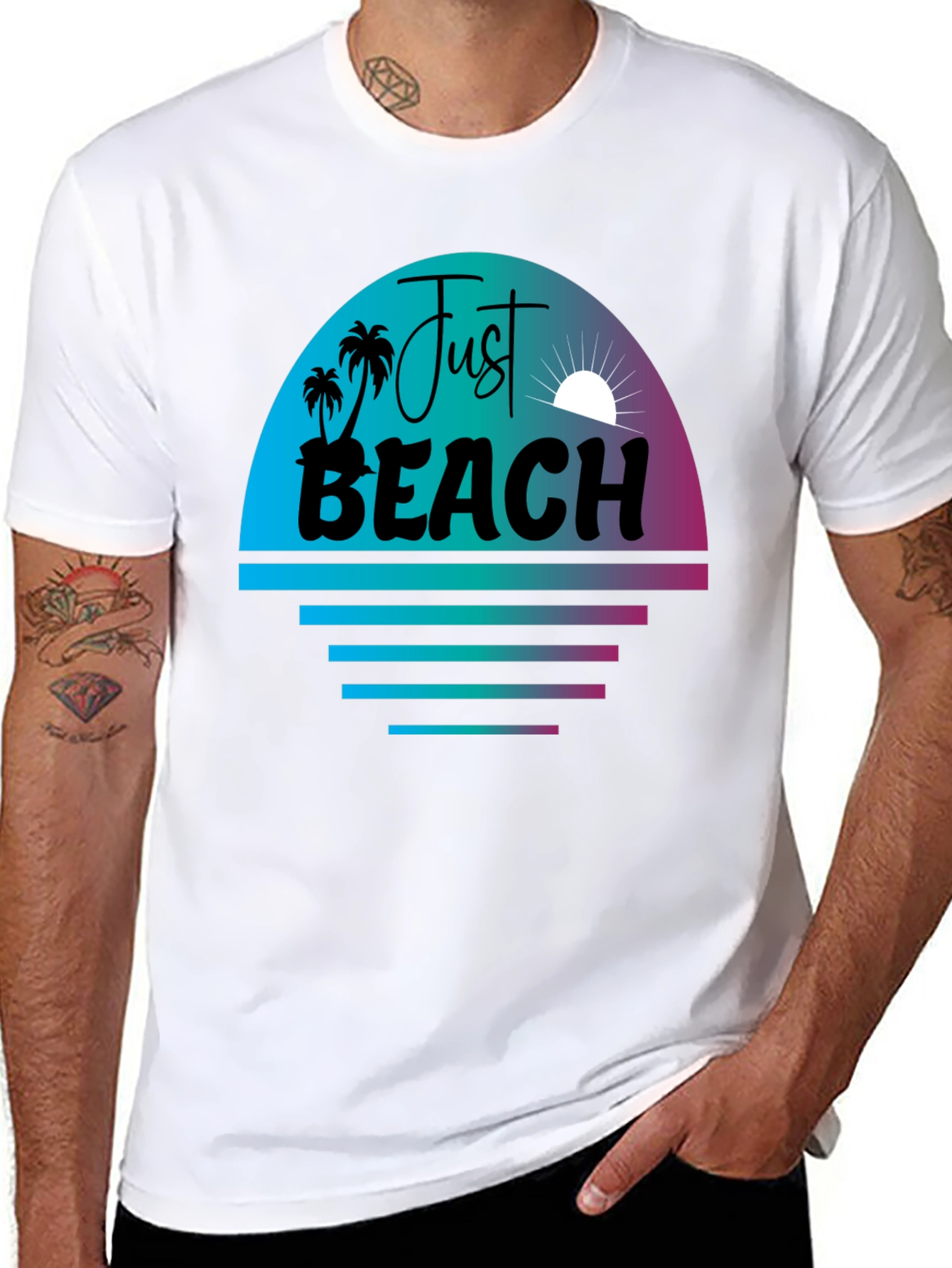 Just Beach Graphic Tee - Summer Vibes