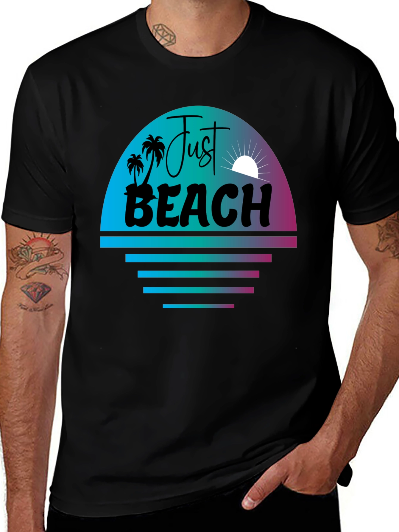 Just Beach Graphic Tee - Summer Vibes