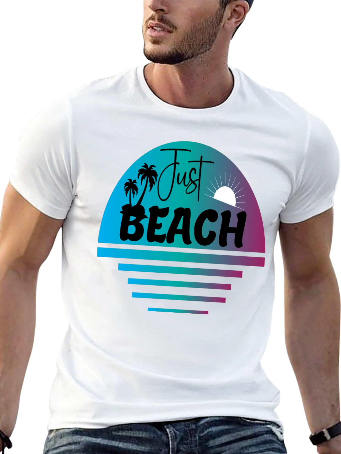 Just Beach Graphic Tee - Summer Vibes