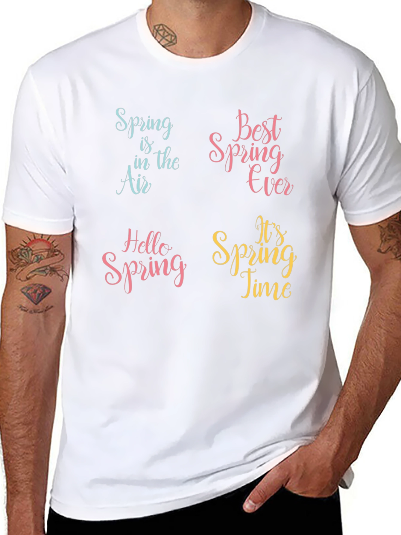 Spring Theme Graphic Print T-Shirt