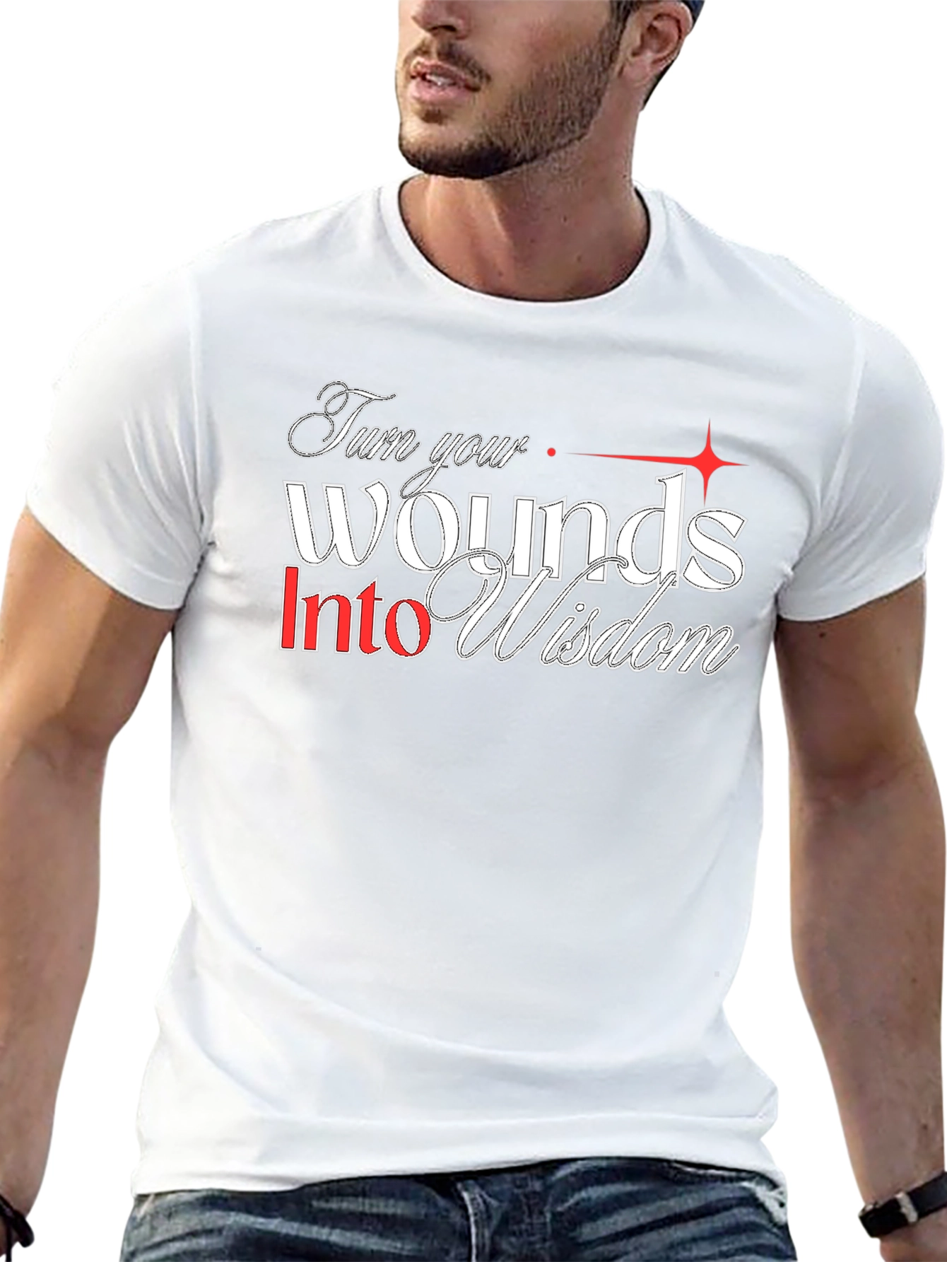 Turn Your Wounds Into Wisdom Graphic Tee - Black