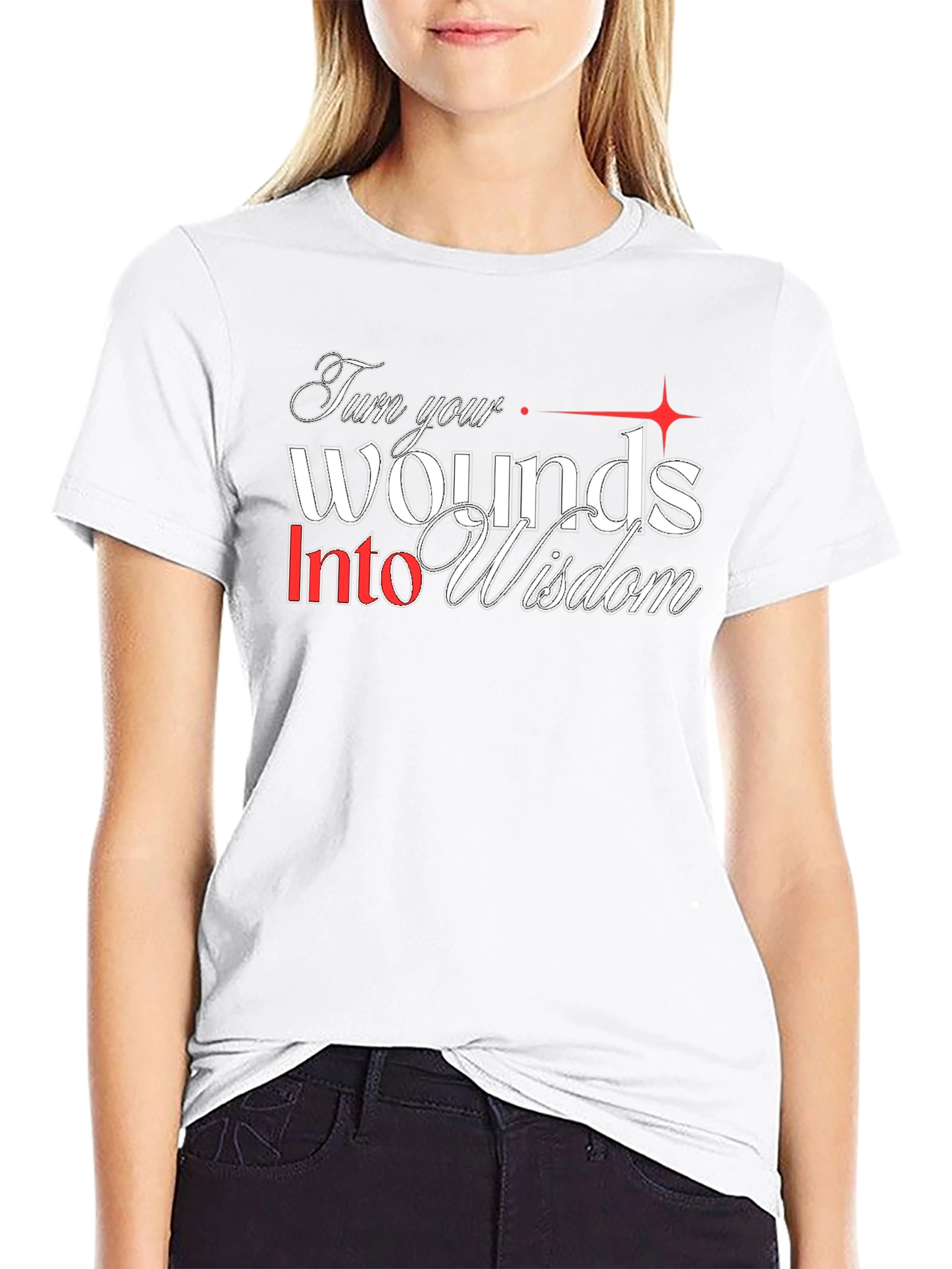 Turn Your Wounds Into Wisdom Graphic Tee - Black