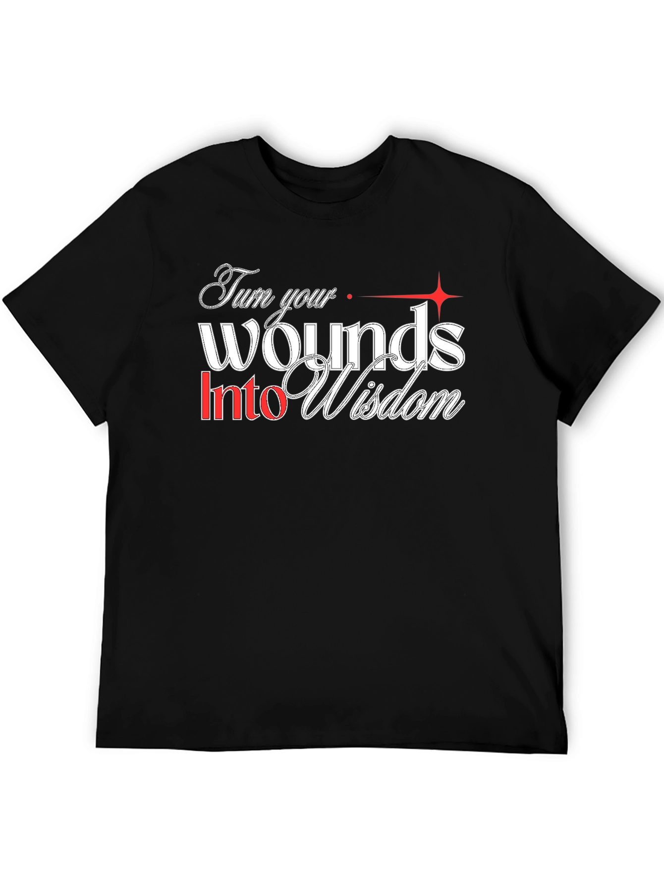 Turn Your Wounds Into Wisdom Graphic Tee - Black