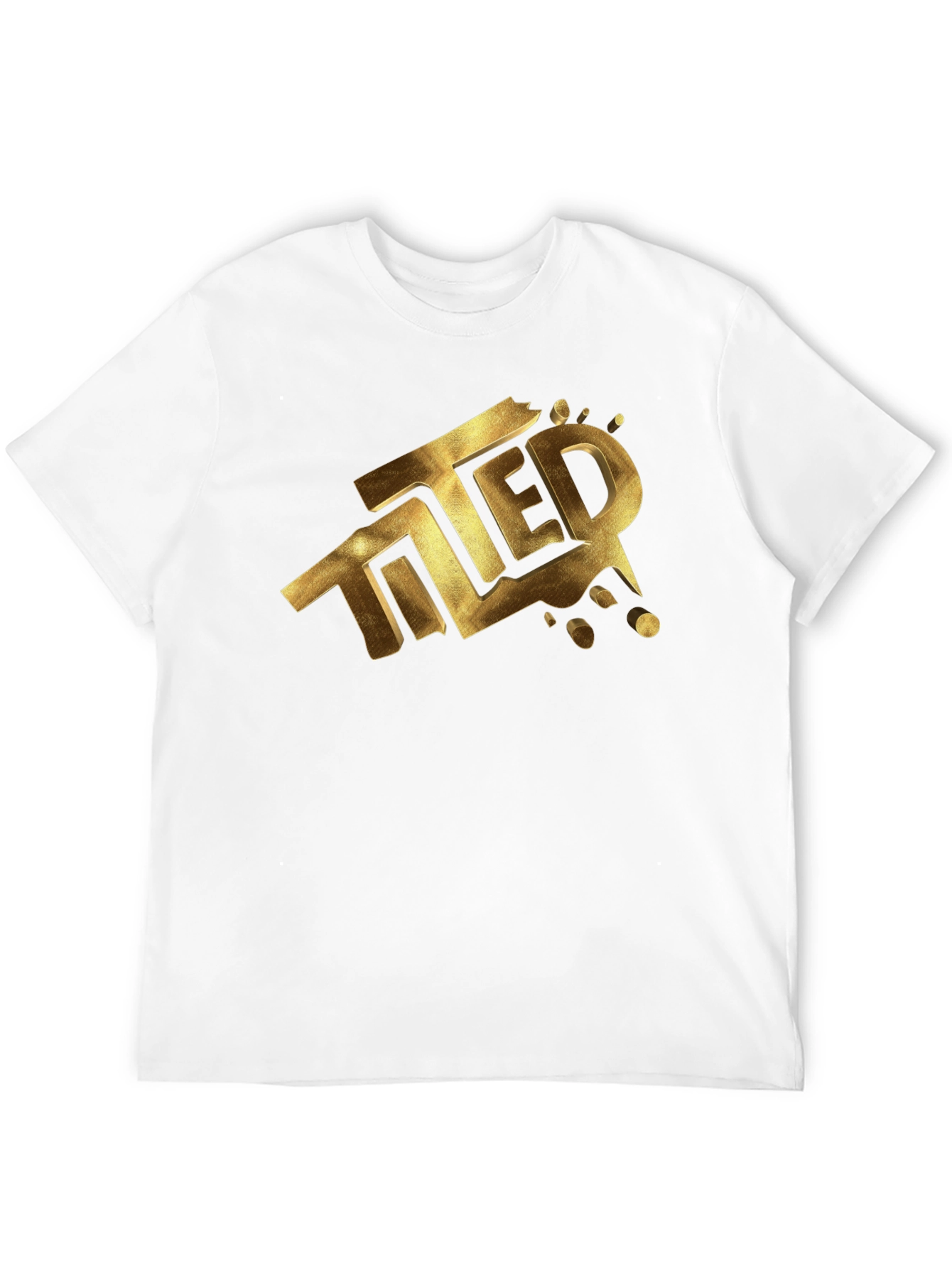 Tilted Gold Graphic Black T-Shirt