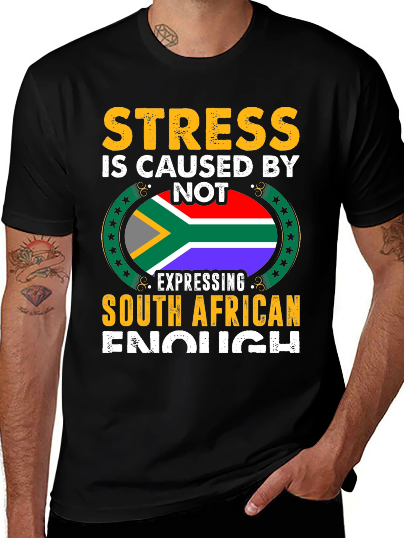 Stress South African Enough Graphic T-Shirt