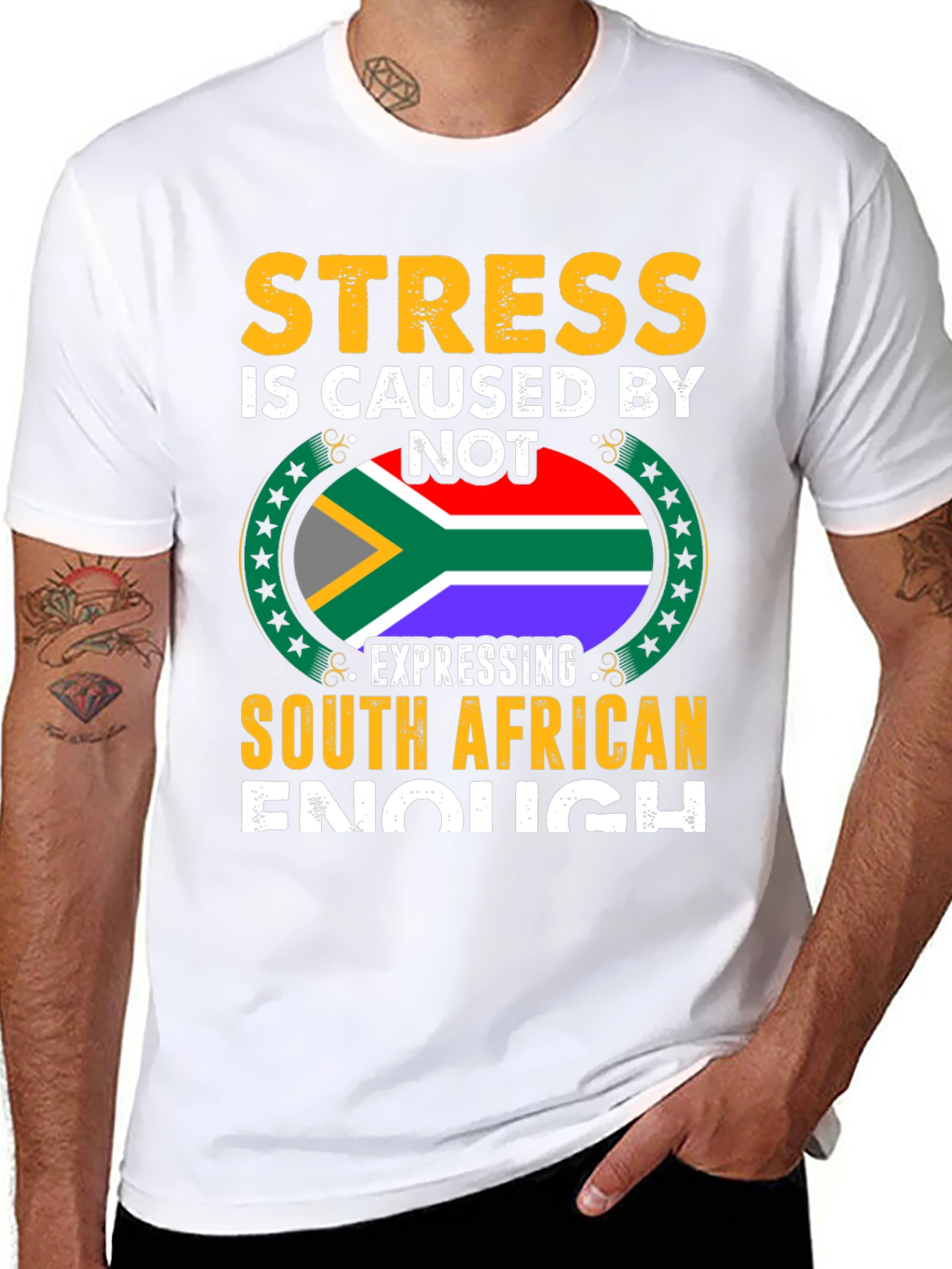 Stress South African Enough Graphic T-Shirt