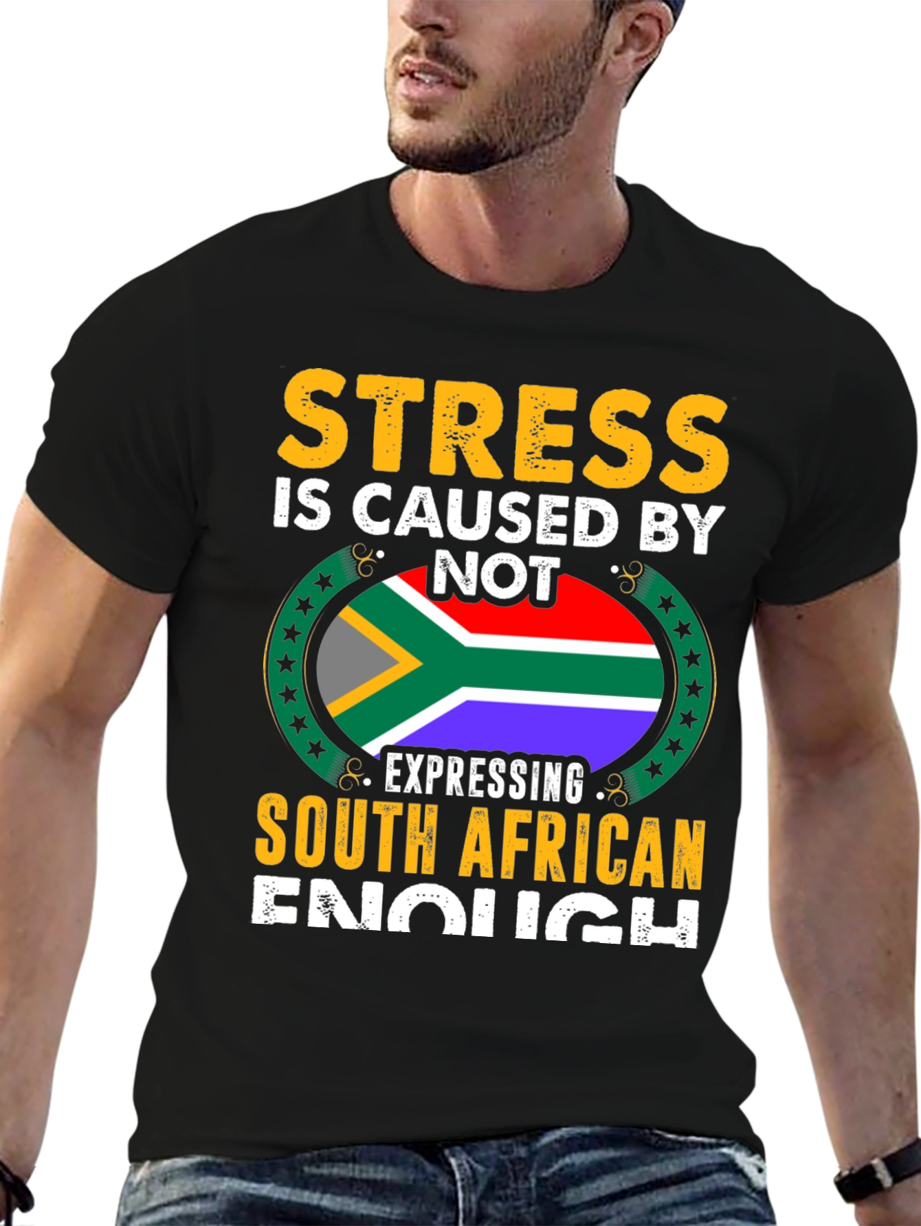 Stress South African Enough Graphic T-Shirt