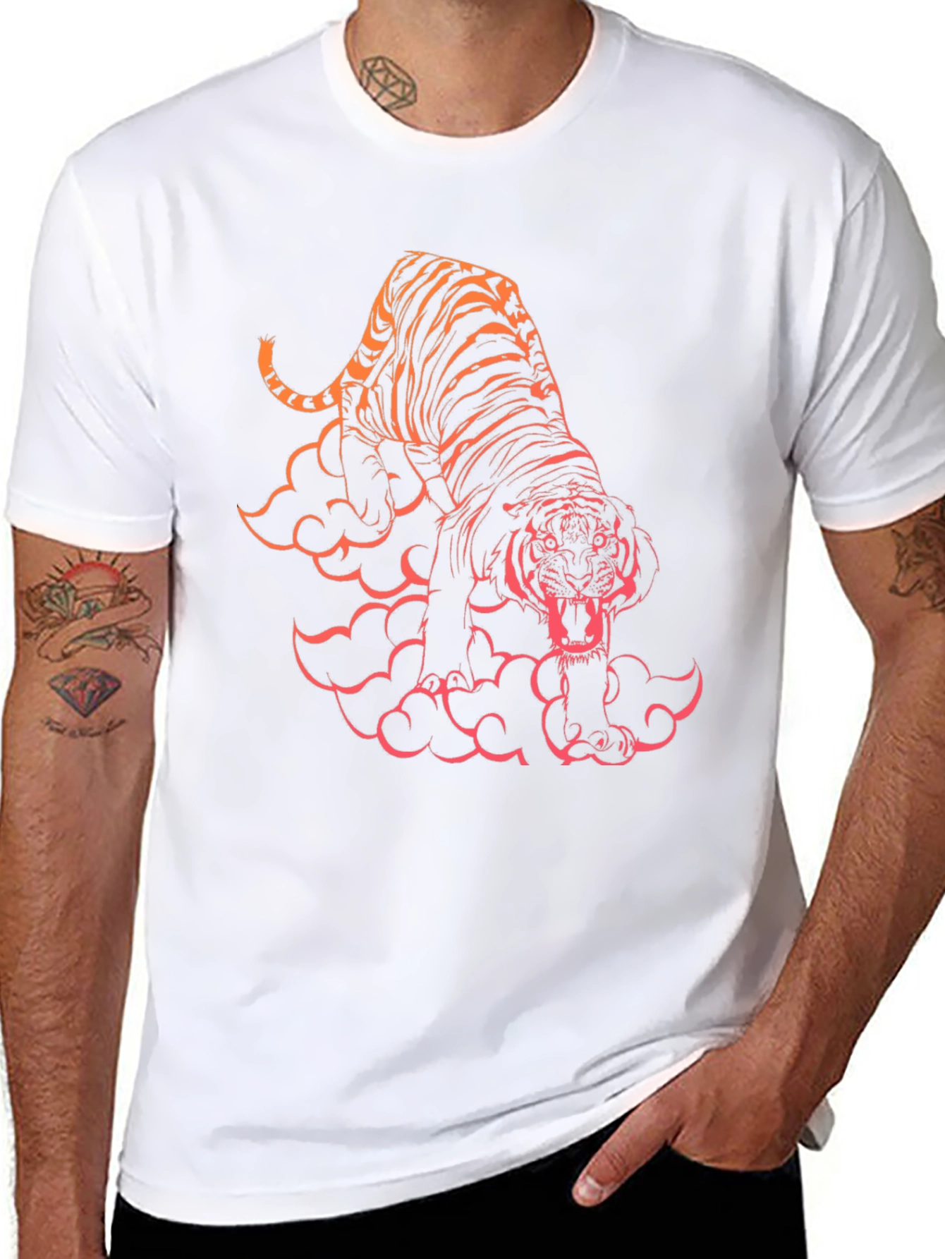 Tiger Graphic Black T-Shirt